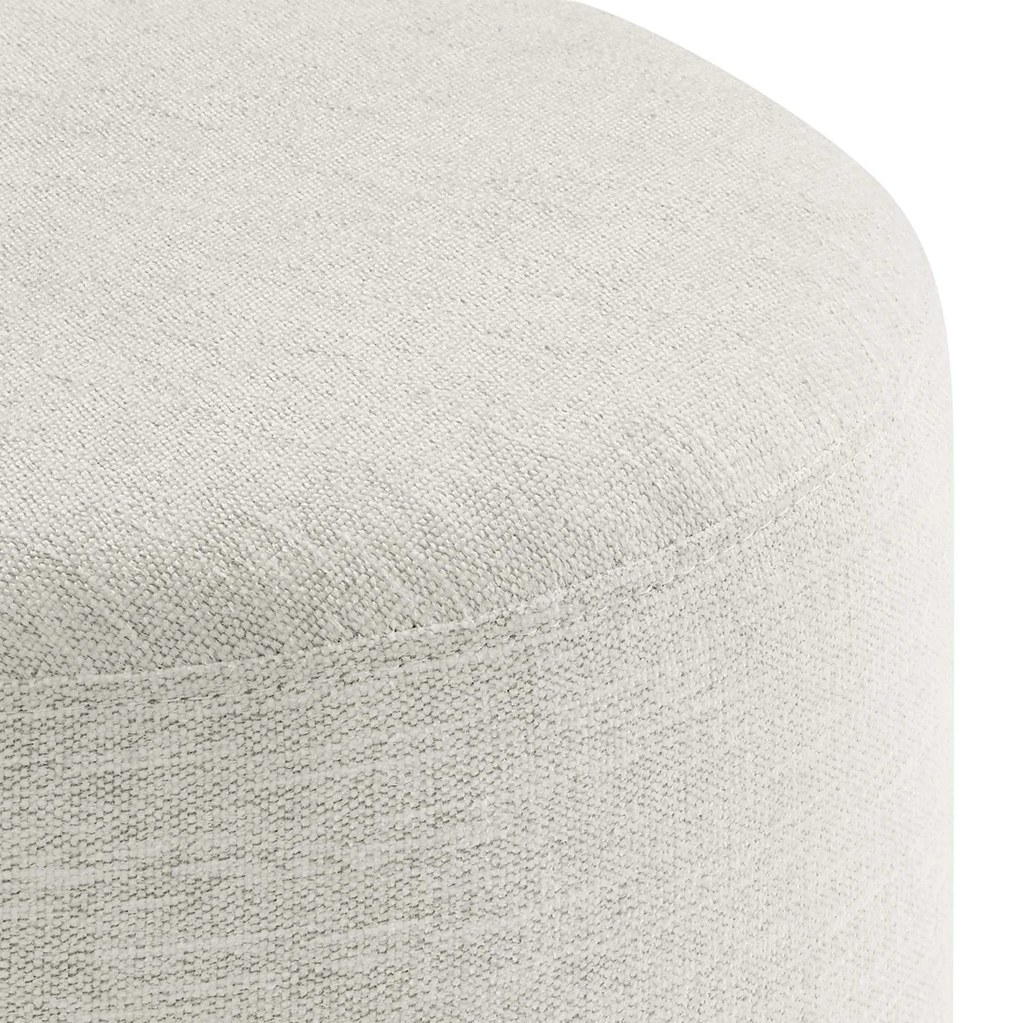 Callum 16" Round Woven Heathered Fabric Upholstered Ottoman by Modway