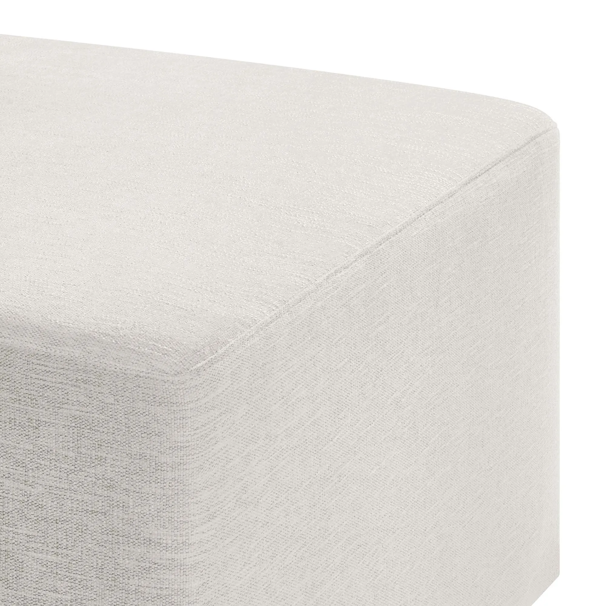 Callum Large 28" Square Woven Heathered Fabric Upholstered Ottoman by Modway