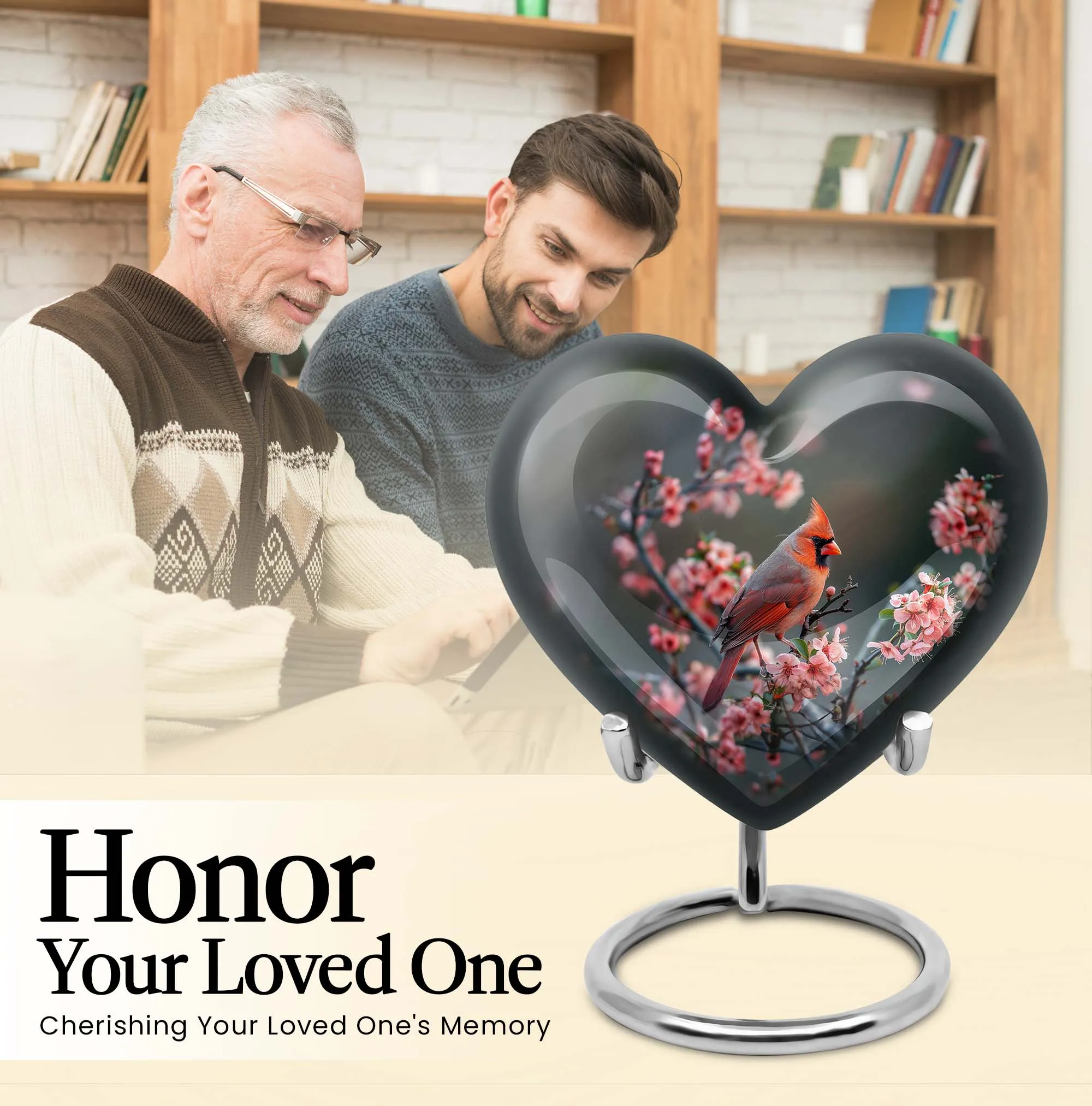 Cardinal Bird Emotion Keeper: Tribute Urn for Memories