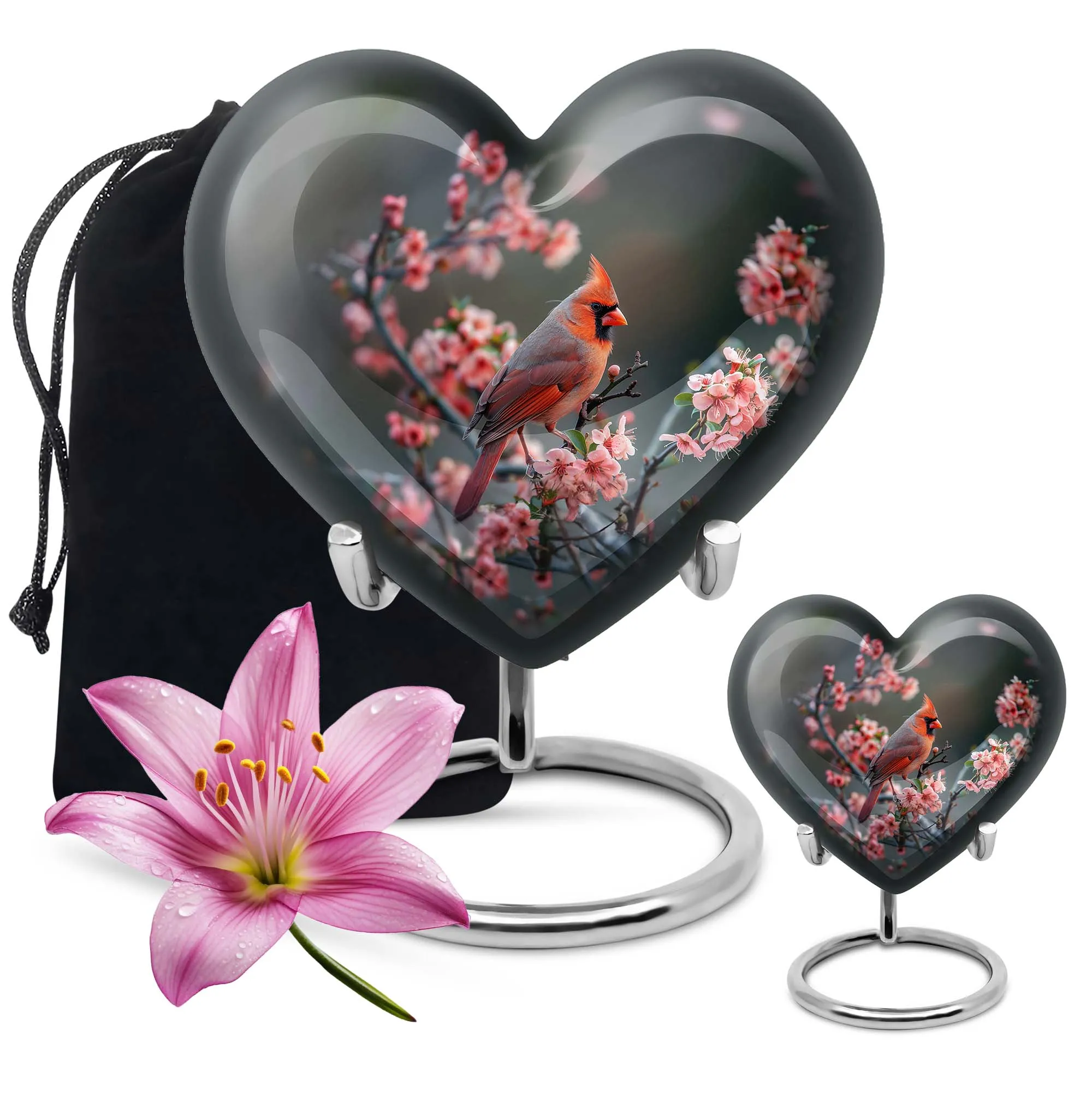 Cardinal Bird Emotion Keeper: Tribute Urn for Memories