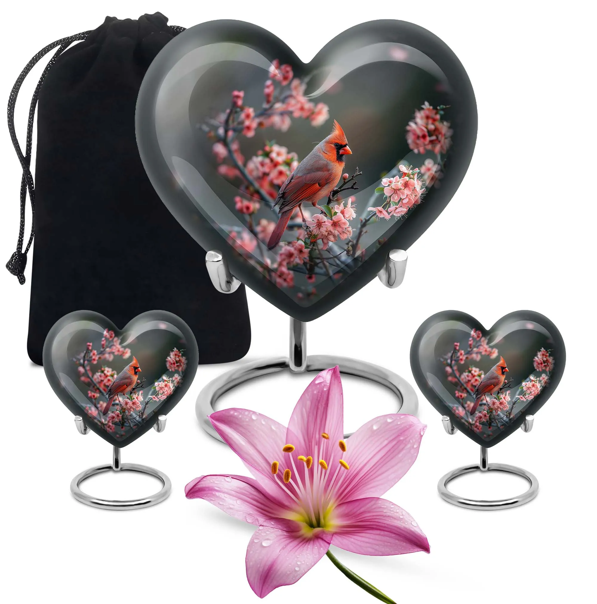 Cardinal Bird Emotion Keeper: Tribute Urn for Memories