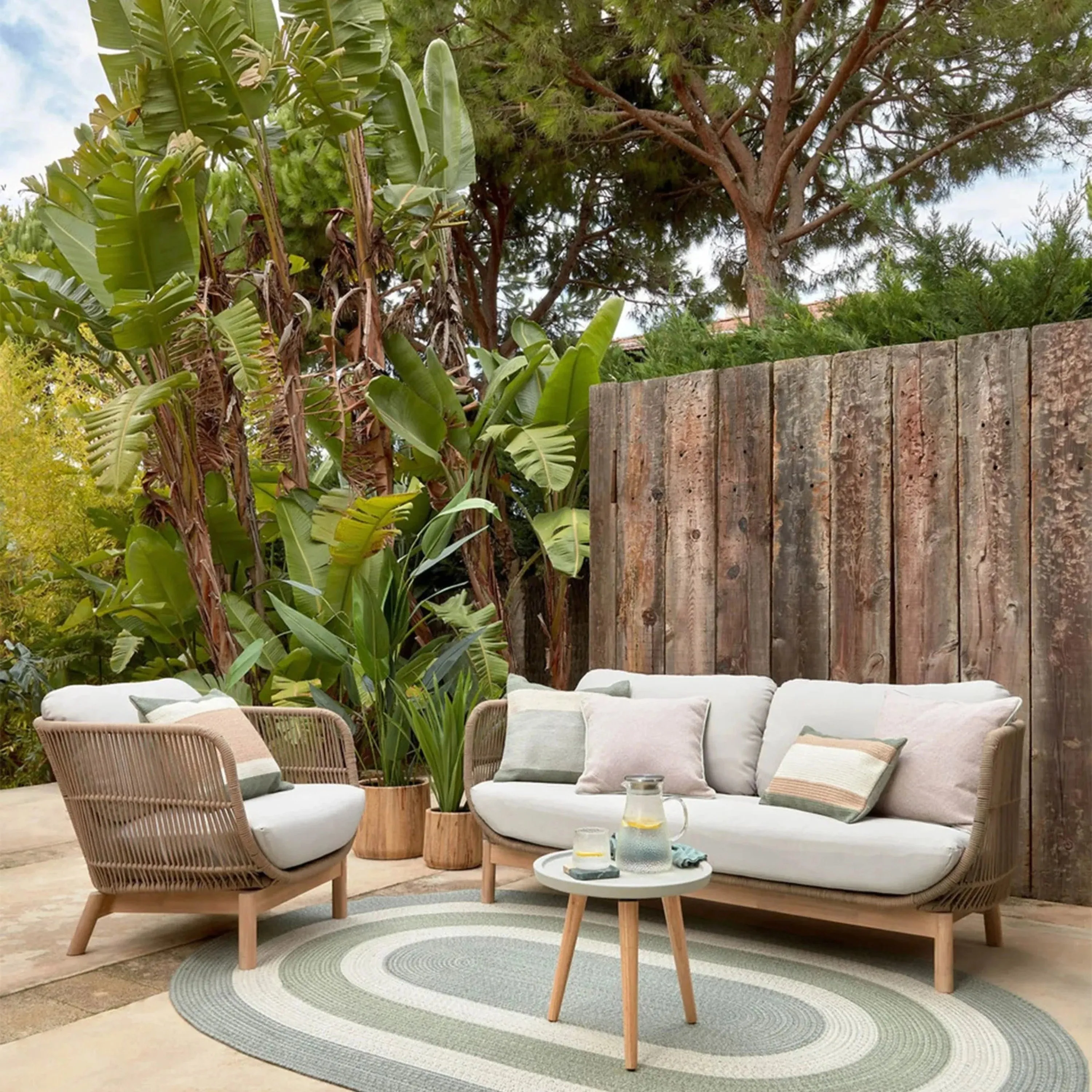 Catalina Outdoor 3 Seater Sofa - Beige