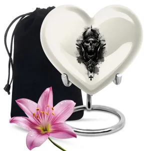 Catholic Urn: Uniquely Crafted Women's Adult Cremation Ensemble