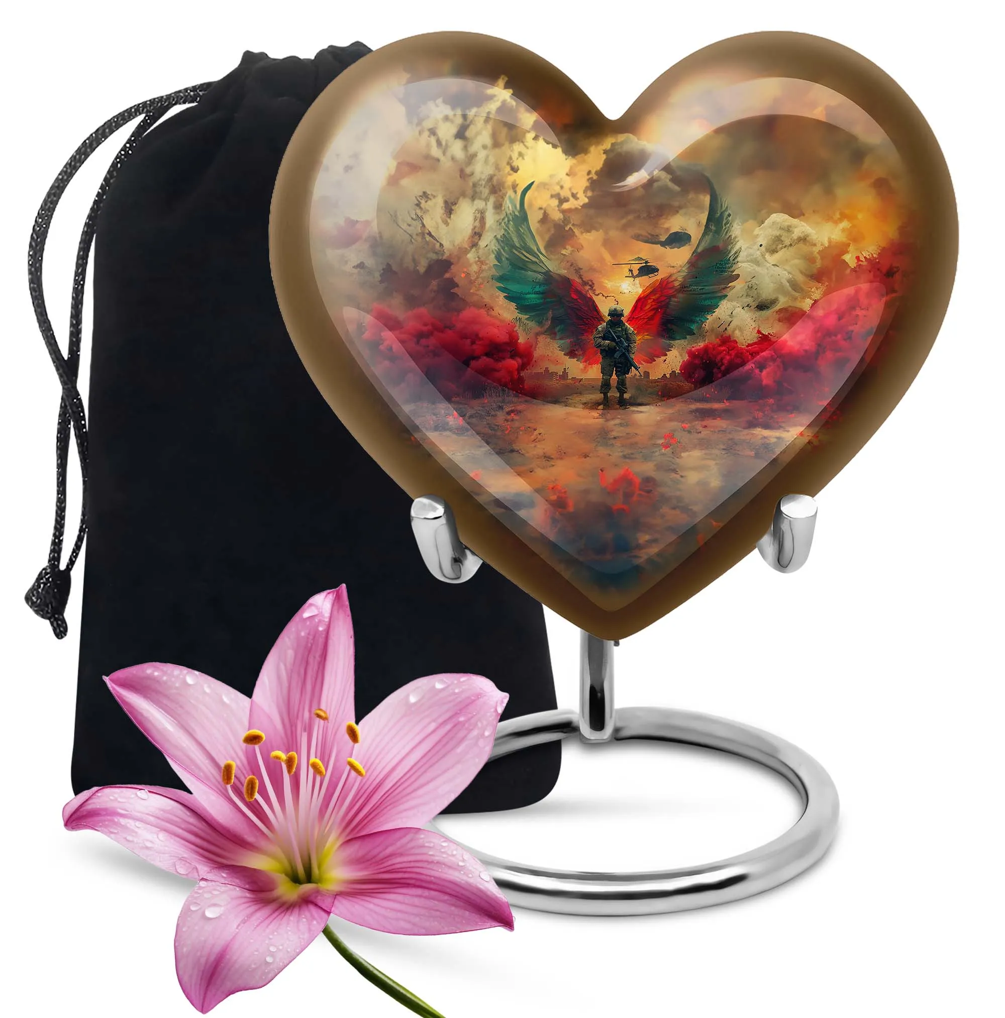 Catholic Urn: Uniquely Crafted Women's Adult Cremation Ensemble