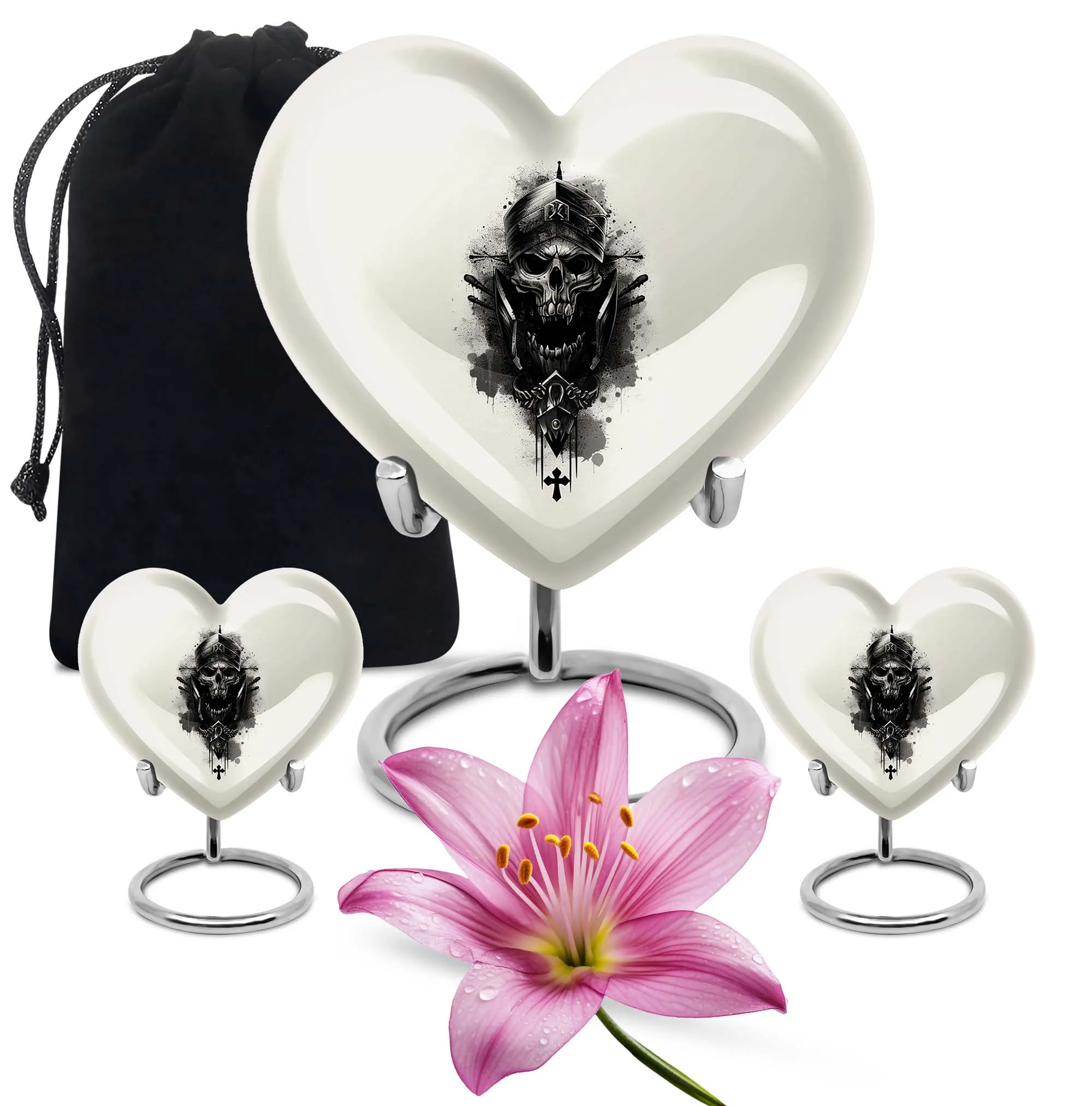 Catholic Urn: Uniquely Crafted Women's Adult Cremation Ensemble