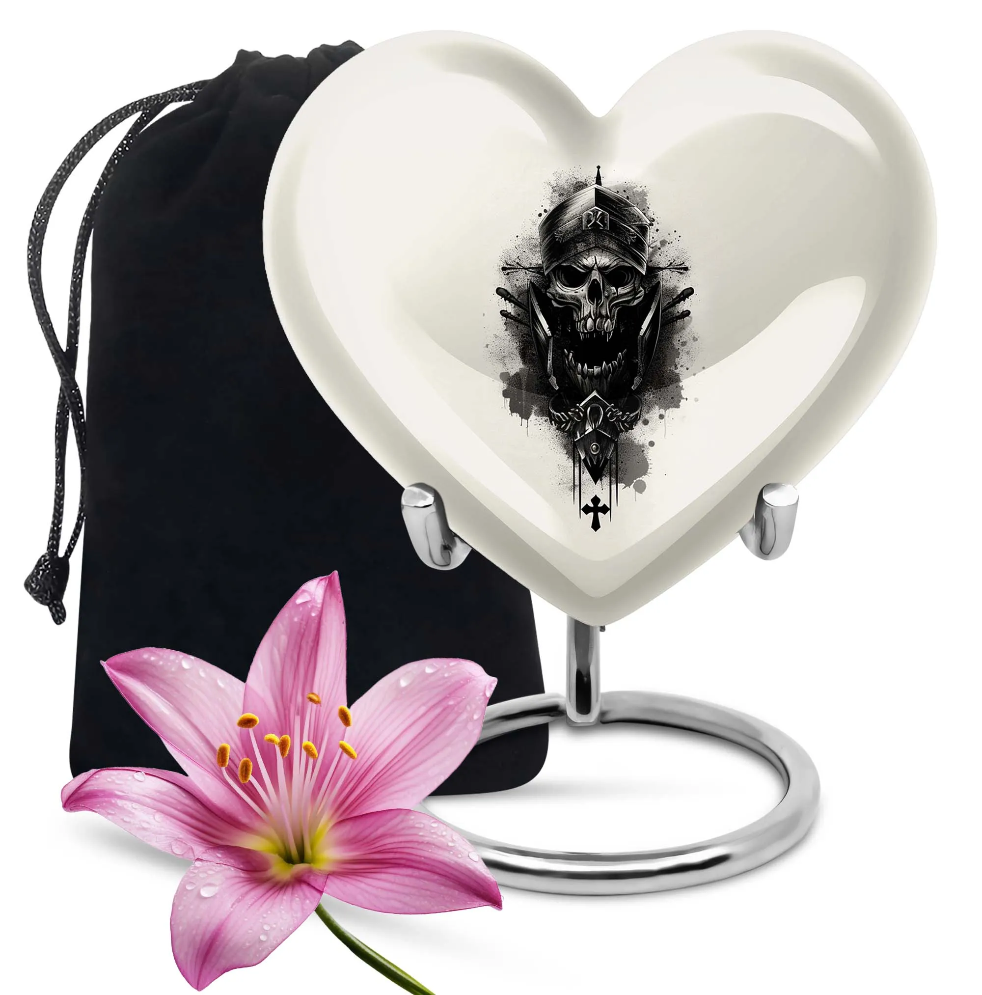 Catholic Urn: Uniquely Crafted Women's Adult Cremation Ensemble