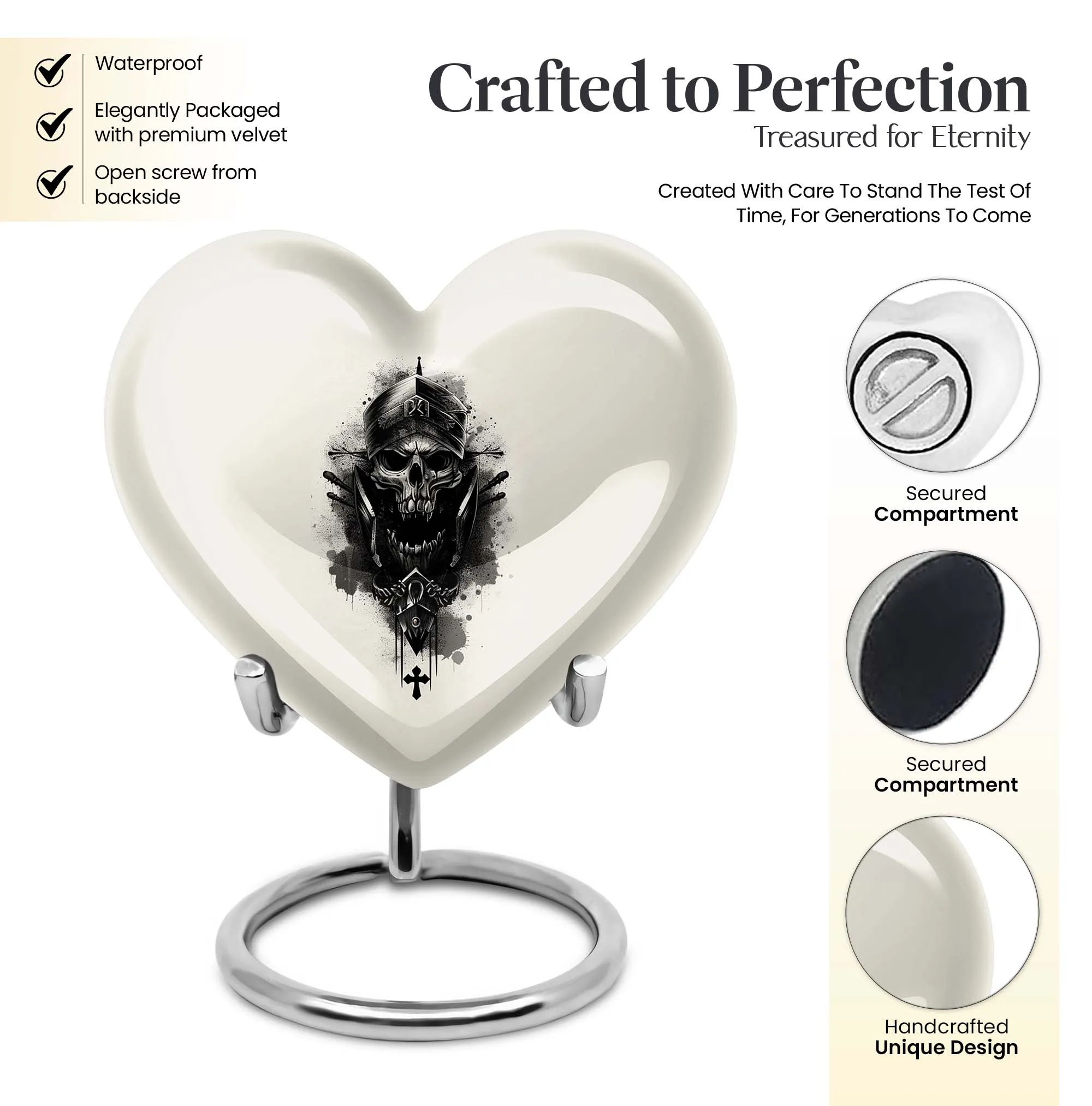 Catholic Urn: Uniquely Crafted Women's Adult Cremation Ensemble