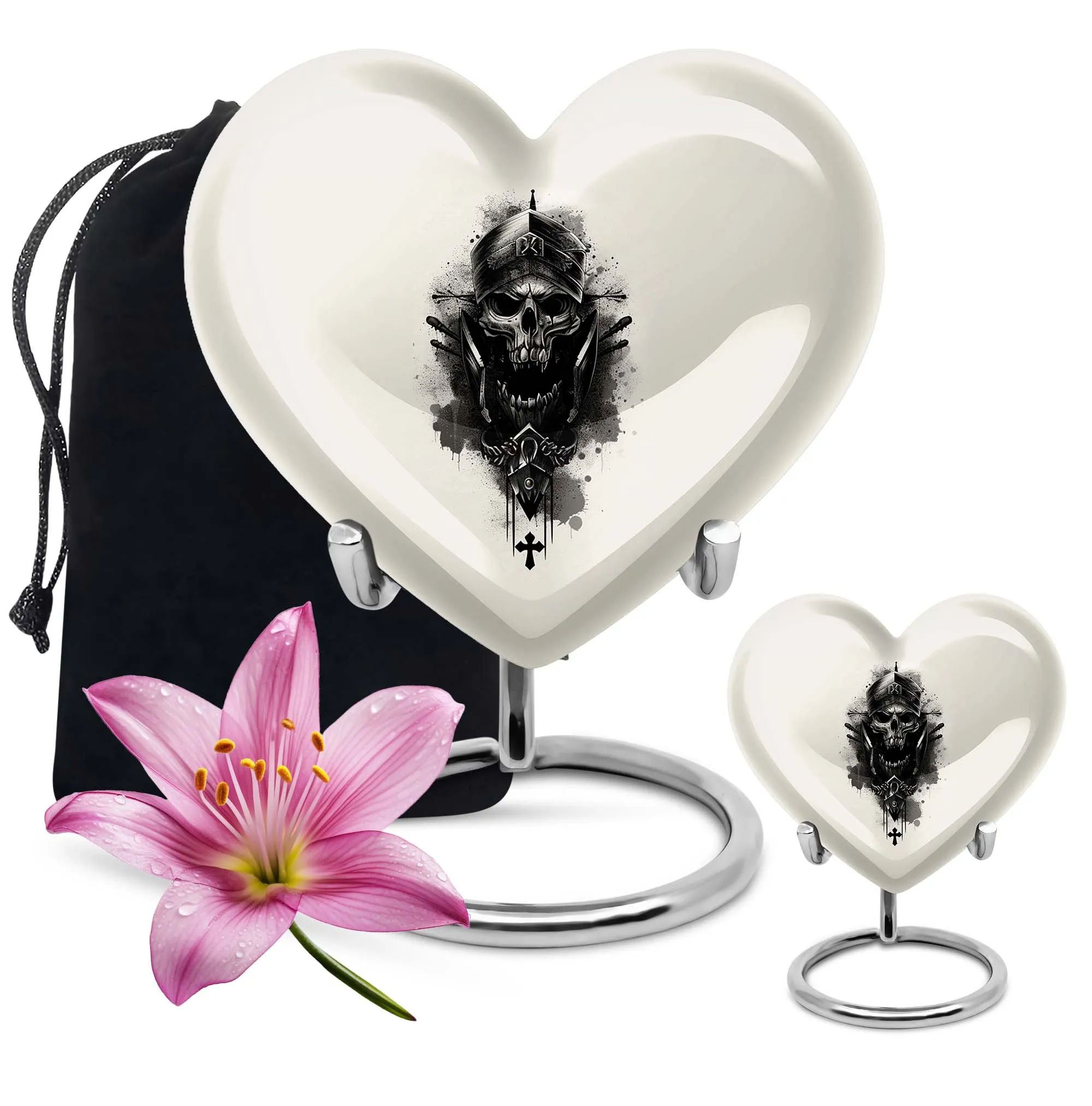 Catholic Urn: Uniquely Crafted Women's Adult Cremation Ensemble