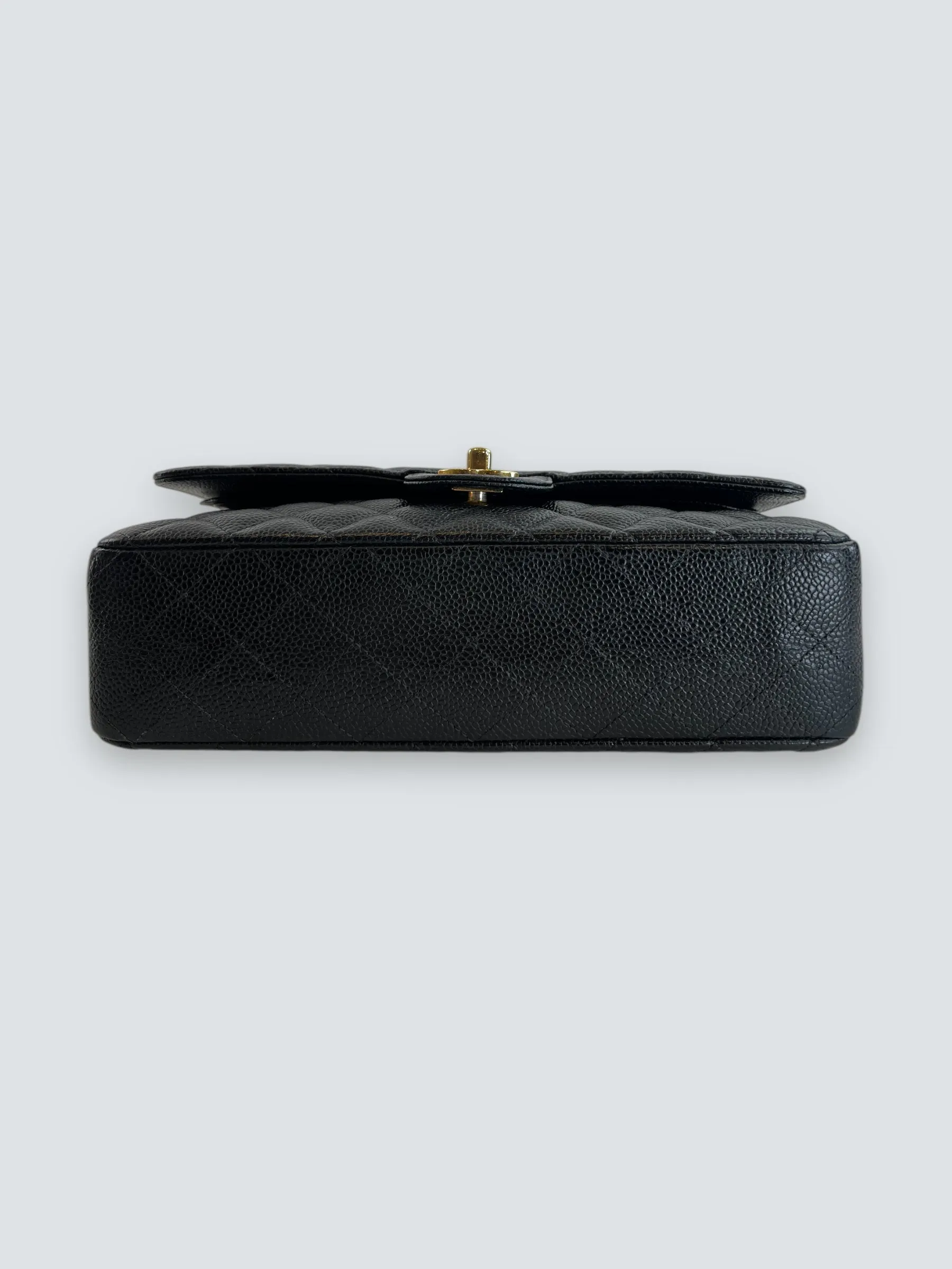 Chanel Black Caviar Leather Medium Double Flap