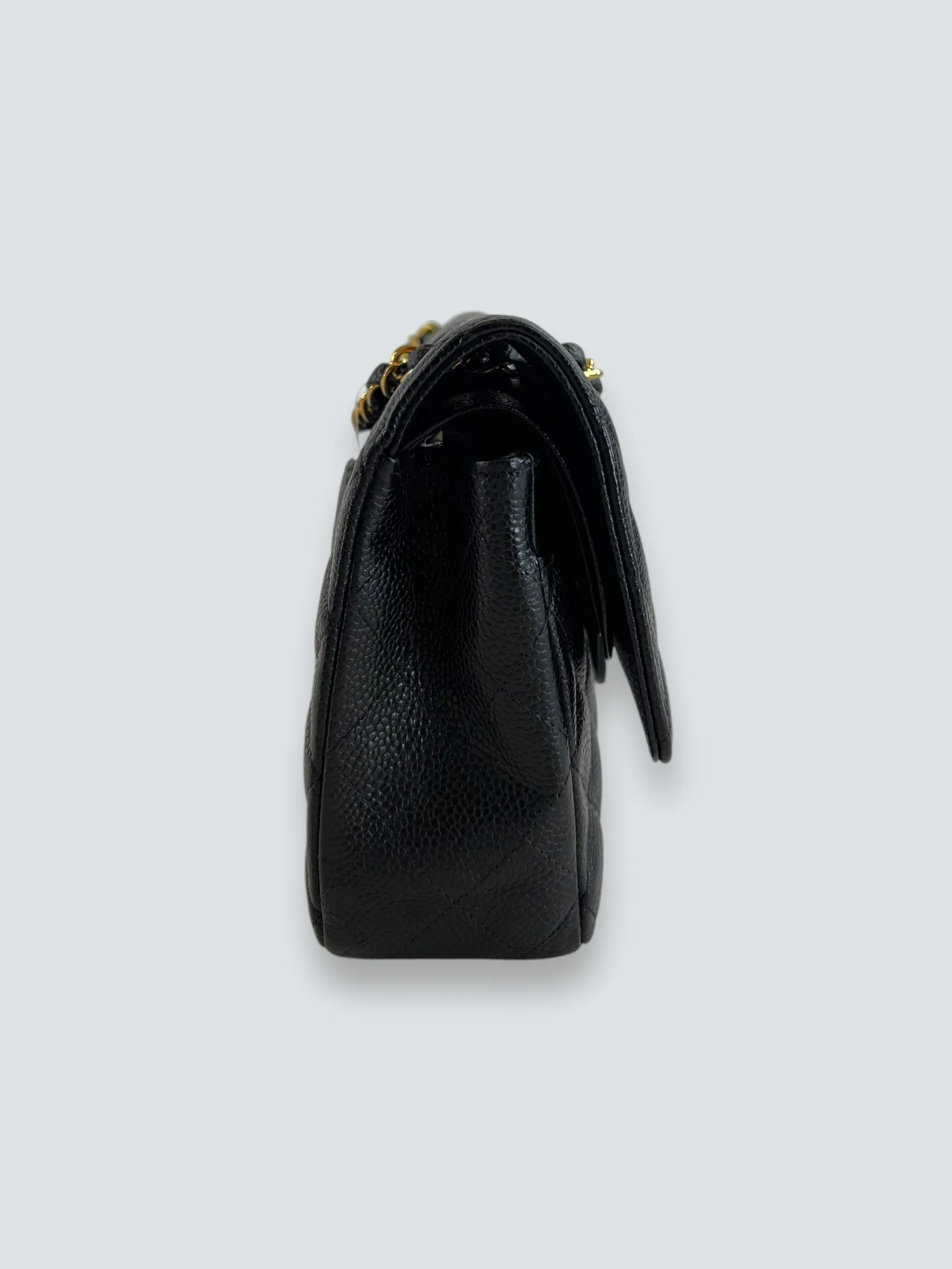 Chanel Black Caviar Leather Medium Double Flap