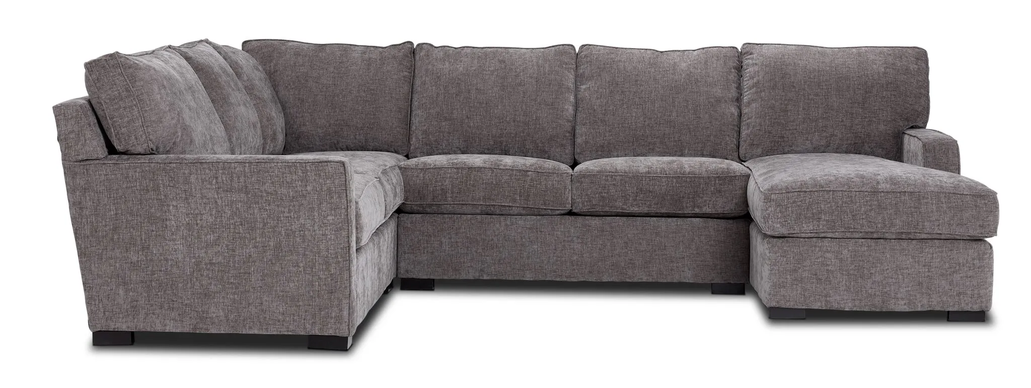 Charlotte 4-Piece Sectional with Right-Facing Chaise - Stone