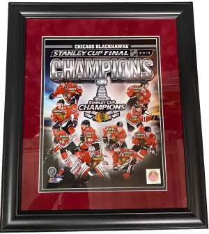 Chicago Blackhawks 2015 Stanley Cup Team Collage 18" x 21" Framed Photo