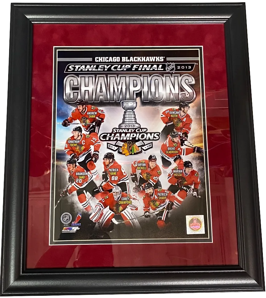 Chicago Blackhawks 2015 Stanley Cup Team Collage 18" x 21" Framed Photo