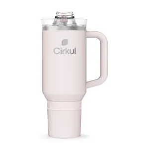 Cirkul 40oz All-Day StrawSip Double-Wall Insulated Stainless Steel Cherry Blossom Tumbler with Handle