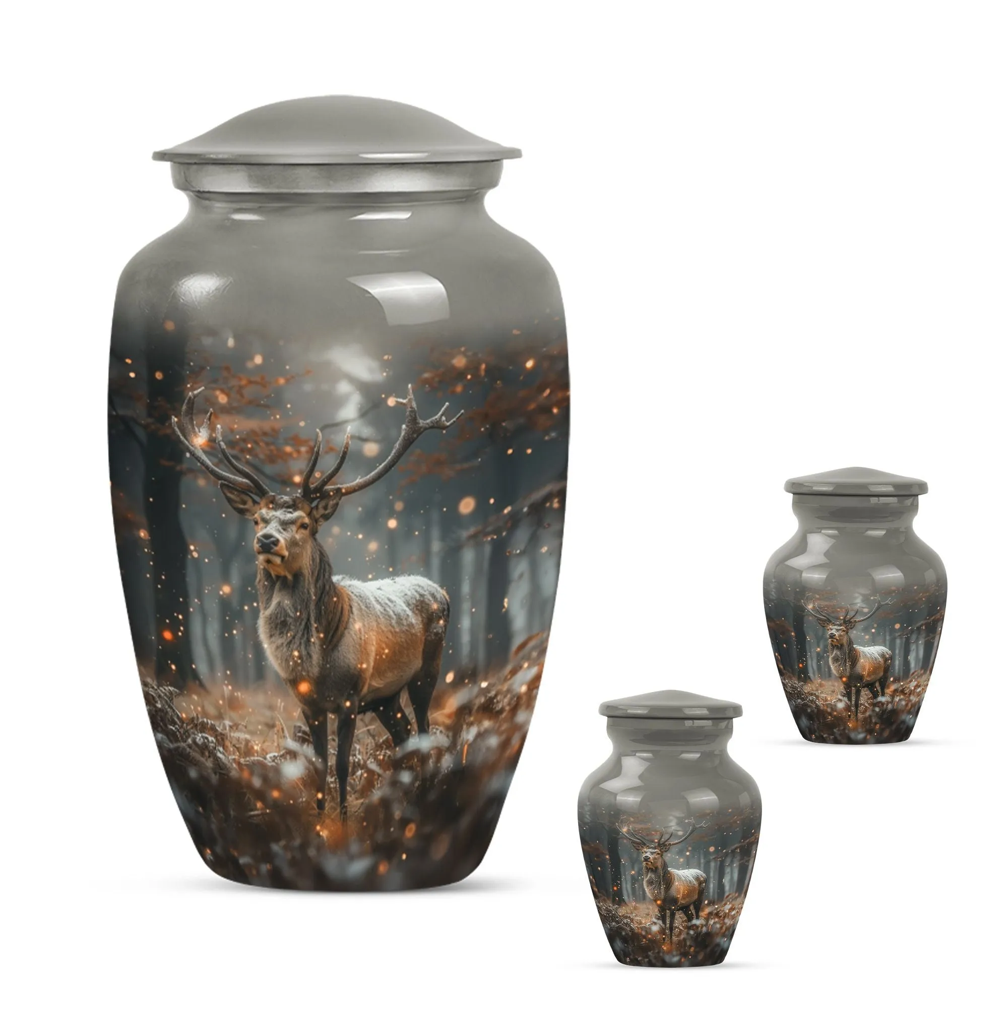 Classic Deer Urn: Memorial Cremation with Personalized