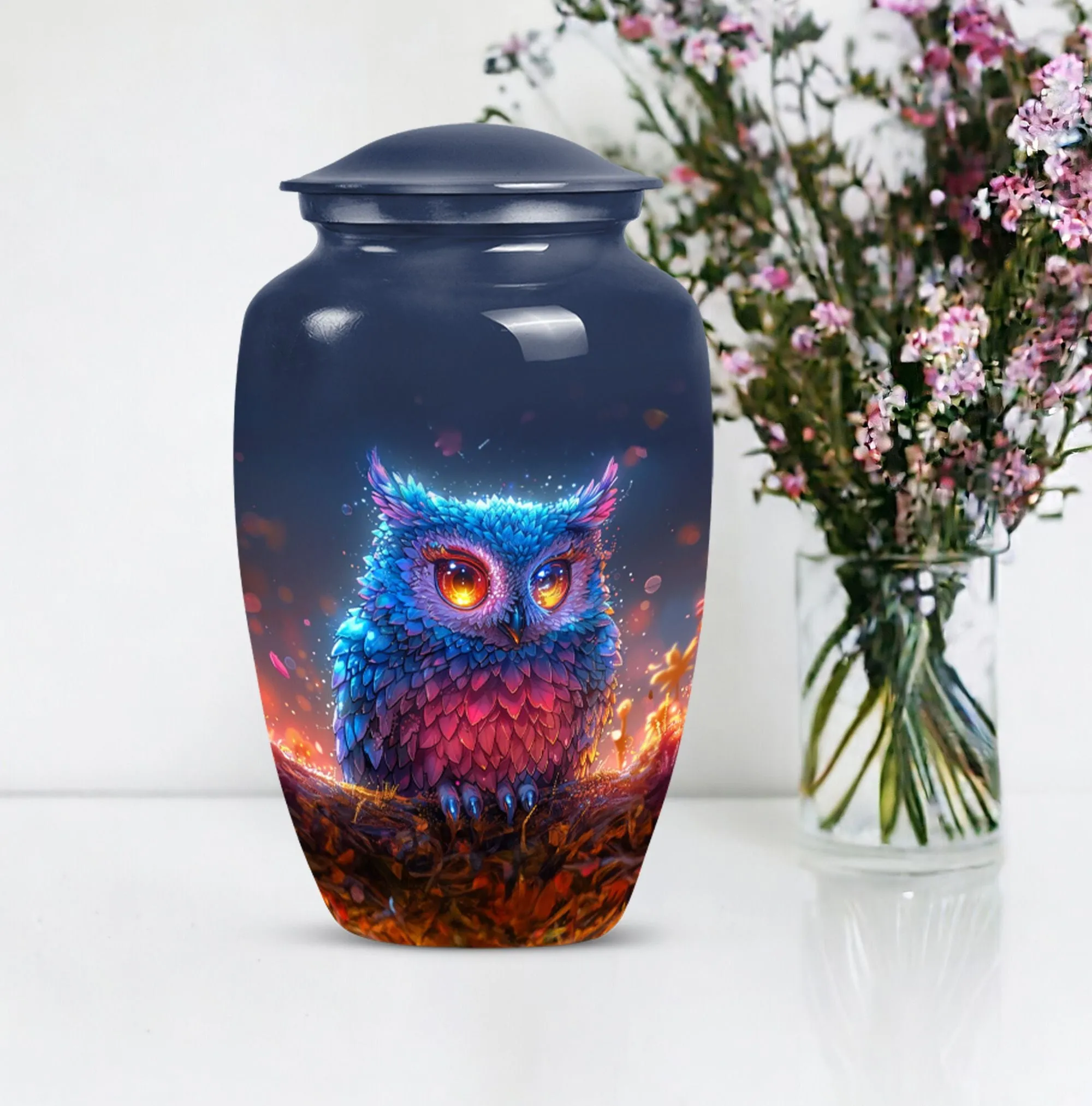 Classic Owl Ornamental Keepsake - Cremation Urn for Adults