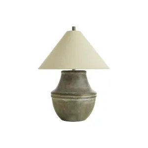 Collective Design By Stylecraft Large Pottery Coolie Shade Table Lamp TL332591JCDS - WASHED BRONZE ONE SIZE