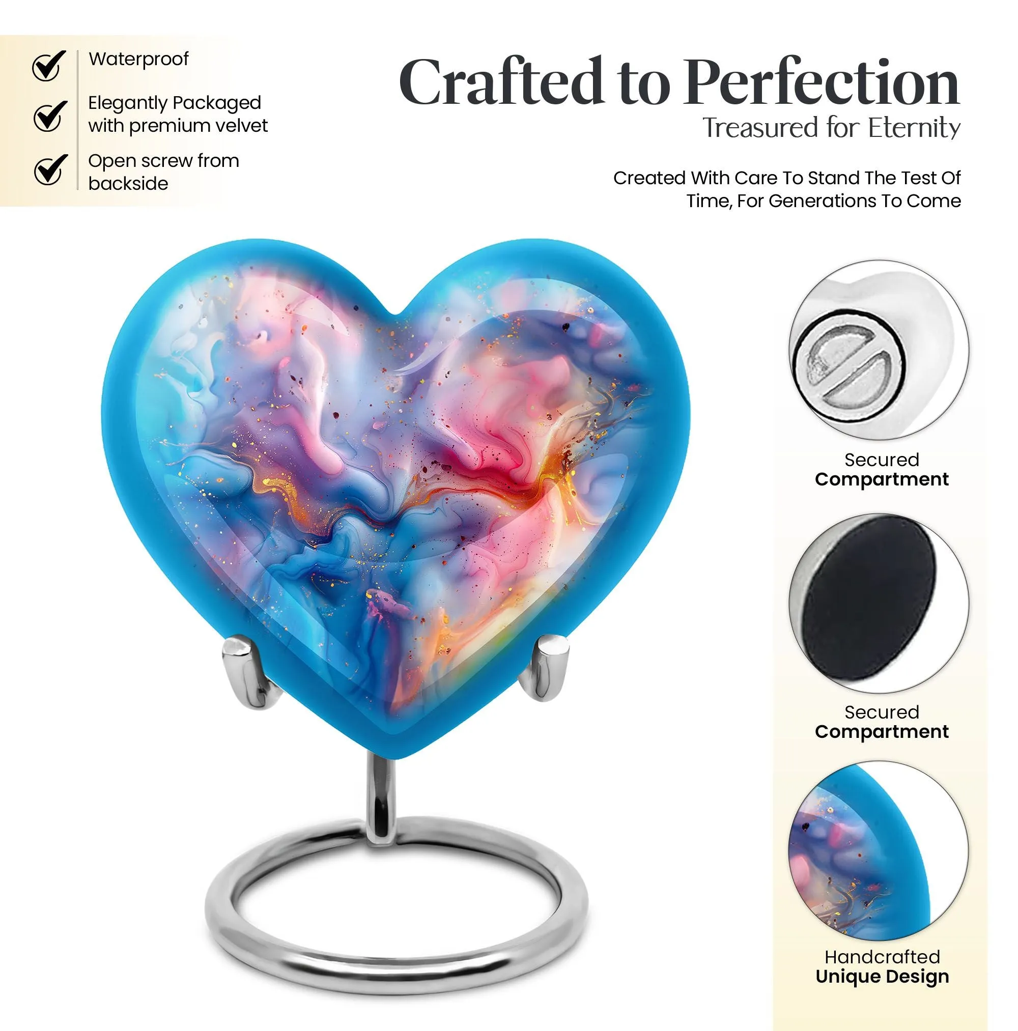Colourful Swirl Urn - Adornment for Dignified Memorial