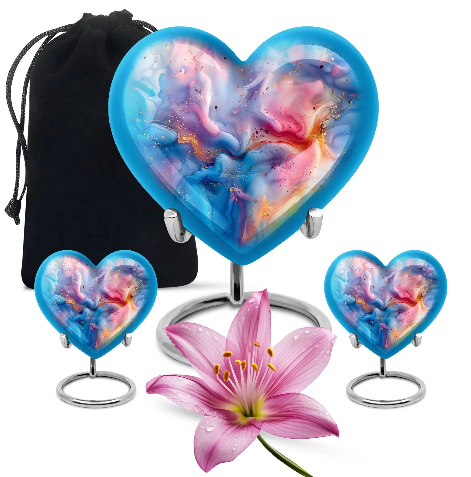 Colourful Swirl Urn - Adornment for Dignified Memorial