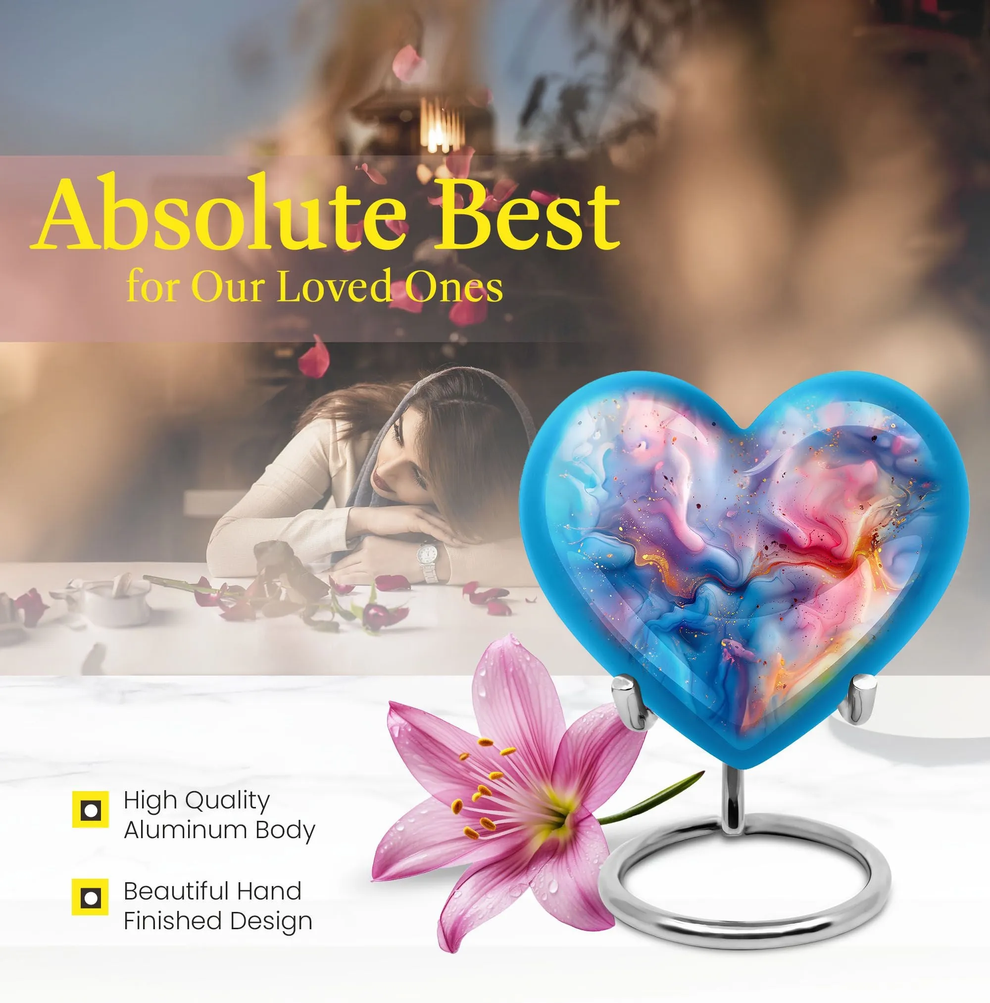 Colourful Swirl Urn - Adornment for Dignified Memorial