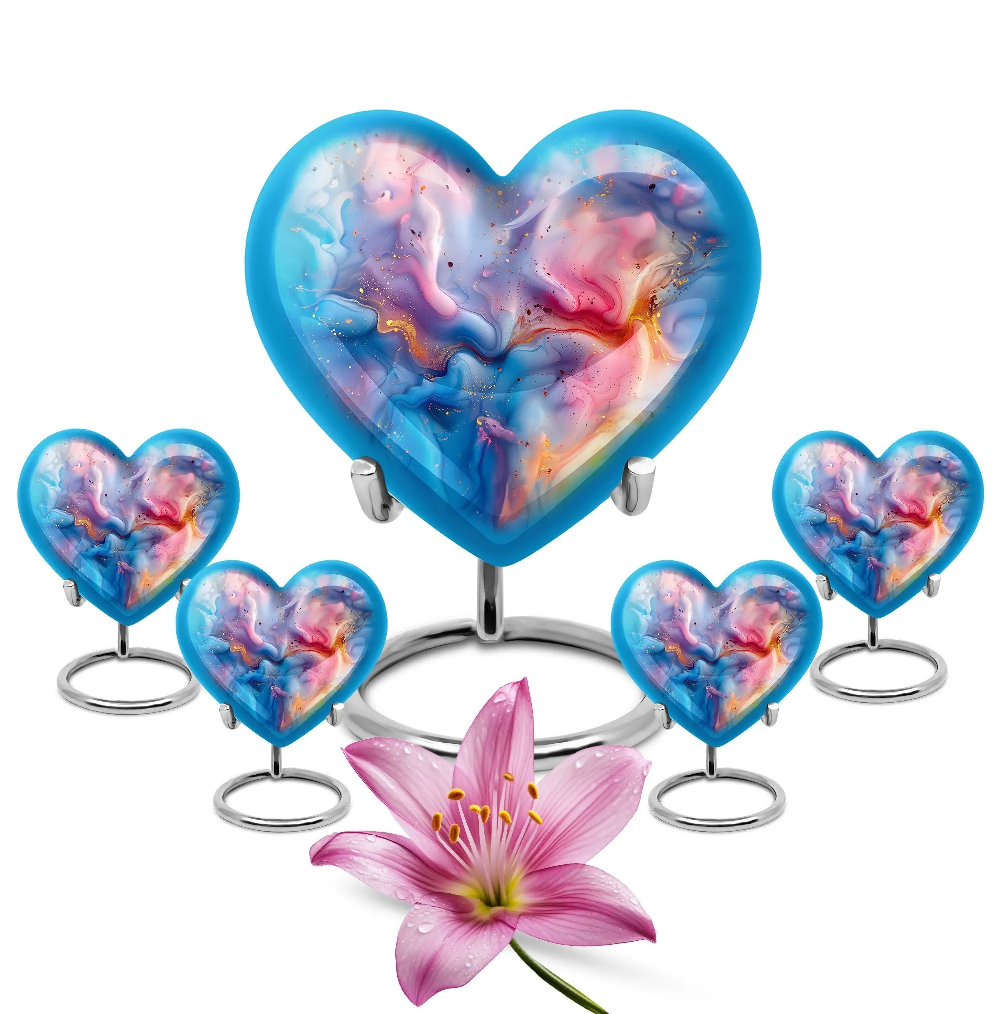 Colourful Swirl Urn - Adornment for Dignified Memorial