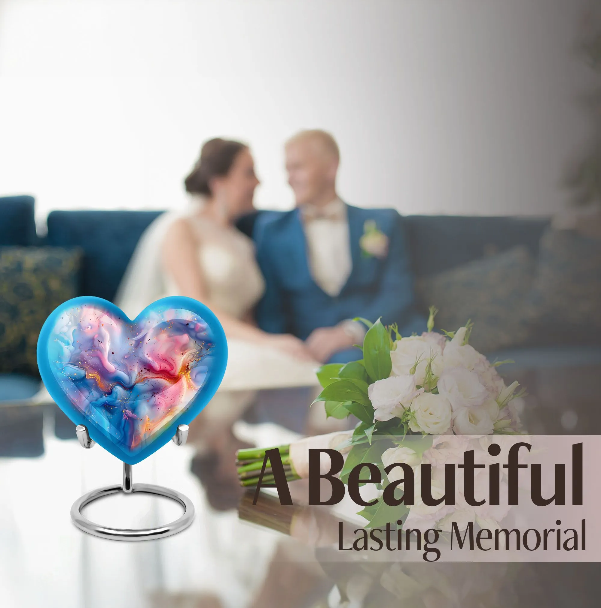 Colourful Swirl Urn - Adornment for Dignified Memorial