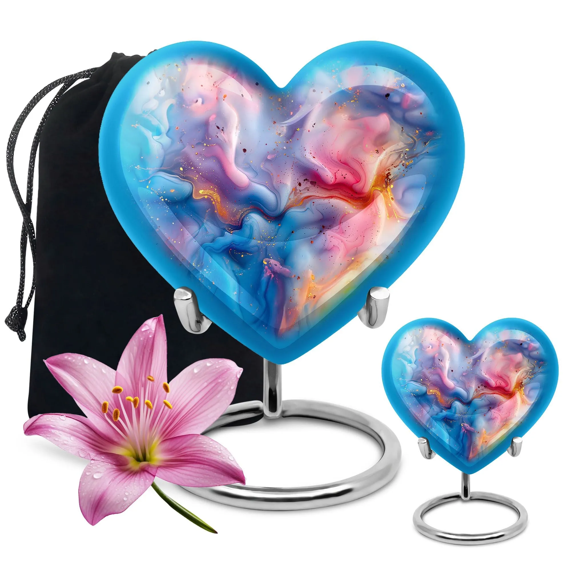 Colourful Swirl Urn - Adornment for Dignified Memorial