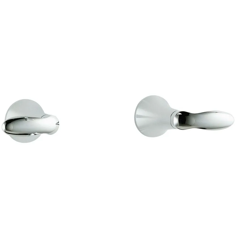 Coralais 2-Handle Wall-Mount Tub and Shower Faucet Trim Kit in Polished Chrome with Lever Handles (V