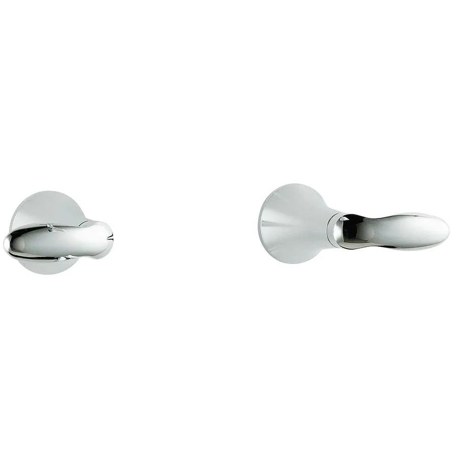 Coralais 2-Handle Wall-Mount Tub and Shower Faucet Trim Kit in Polished Chrome with Lever Handles (V