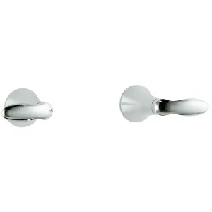 Coralais 2-Handle Wall-Mount Tub and Shower Faucet Trim Kit in Polished Chrome with Lever Handles (V