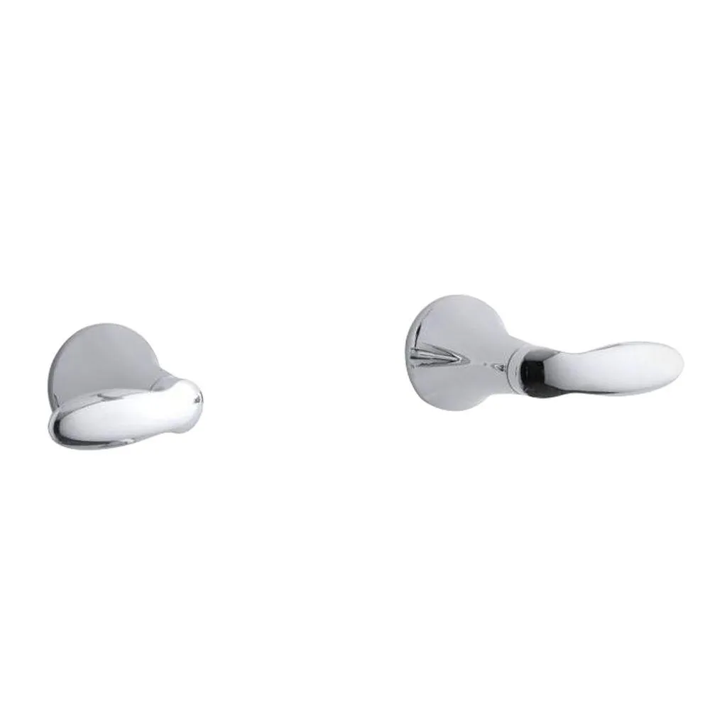 Coralais 2-Handle Wall-Mount Tub and Shower Faucet Trim Kit in Polished Chrome with Lever Handles (V