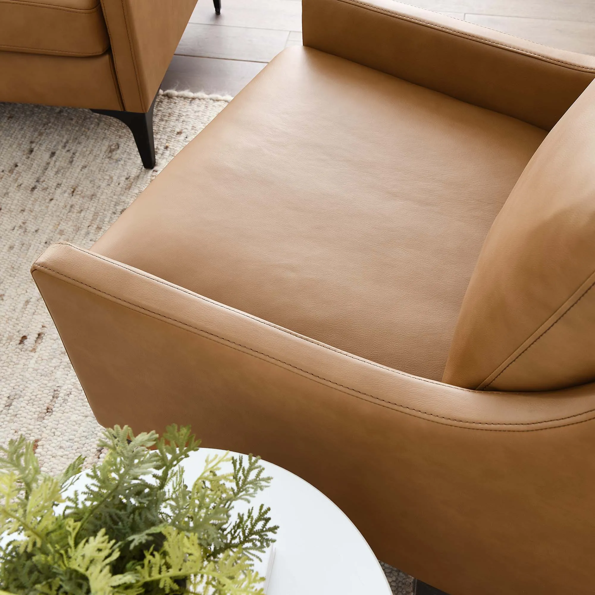 Corland Leather Armchair by Modway