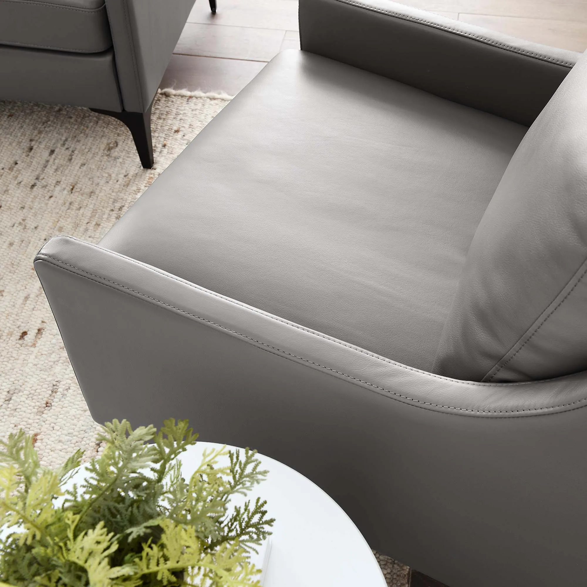Corland Leather Armchair by Modway