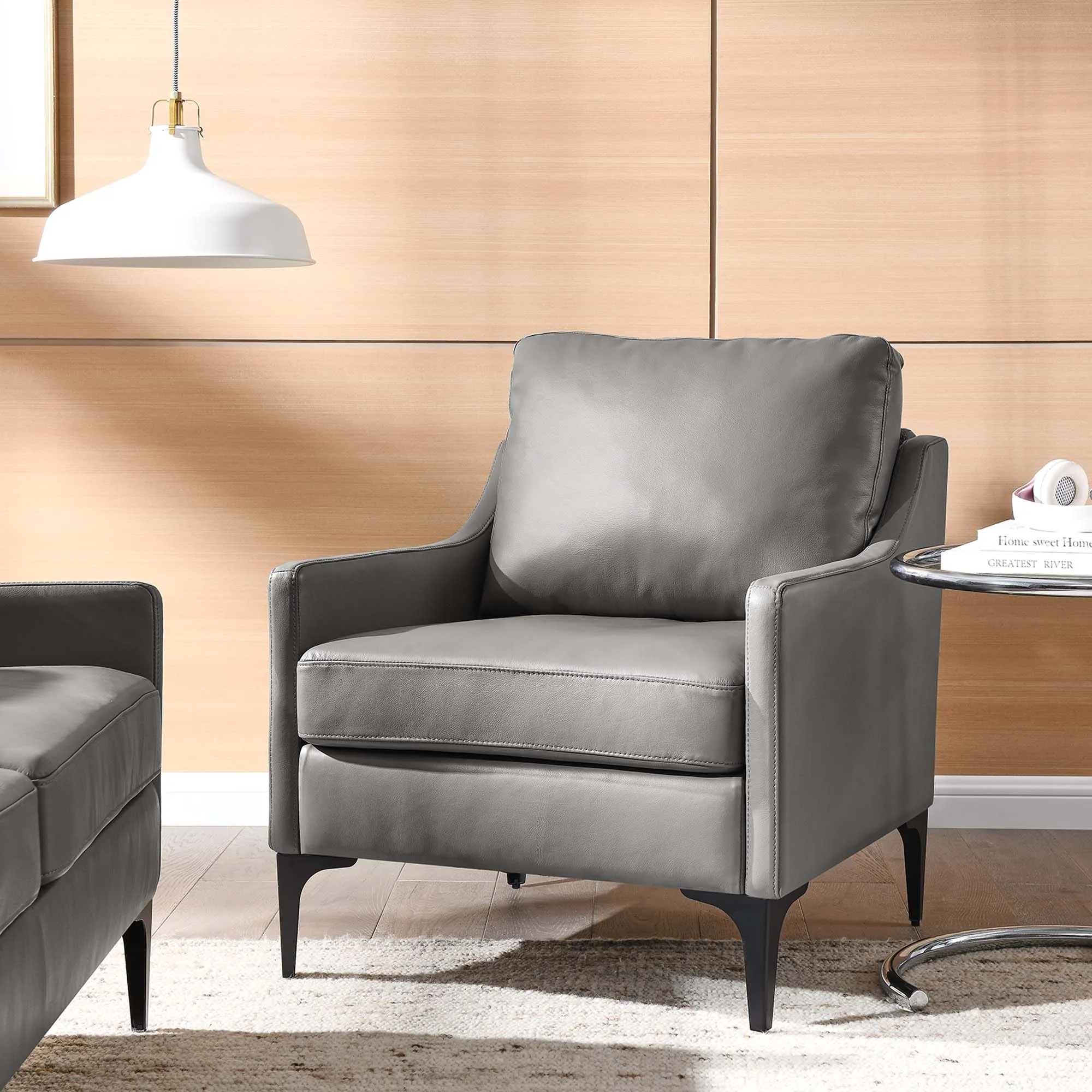 Corland Leather Armchair by Modway