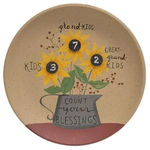 *Count Your Blessings Sunflower Plate