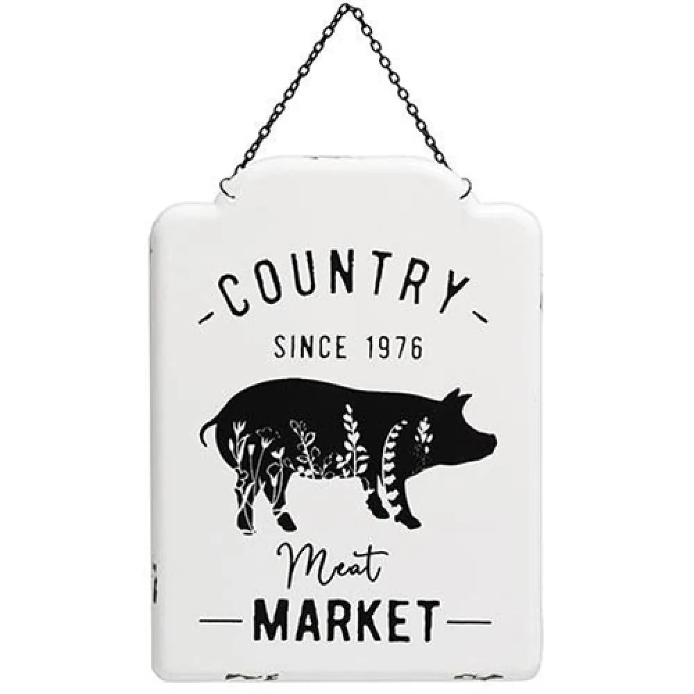 *Country Meat Market Metal Hanging Sign