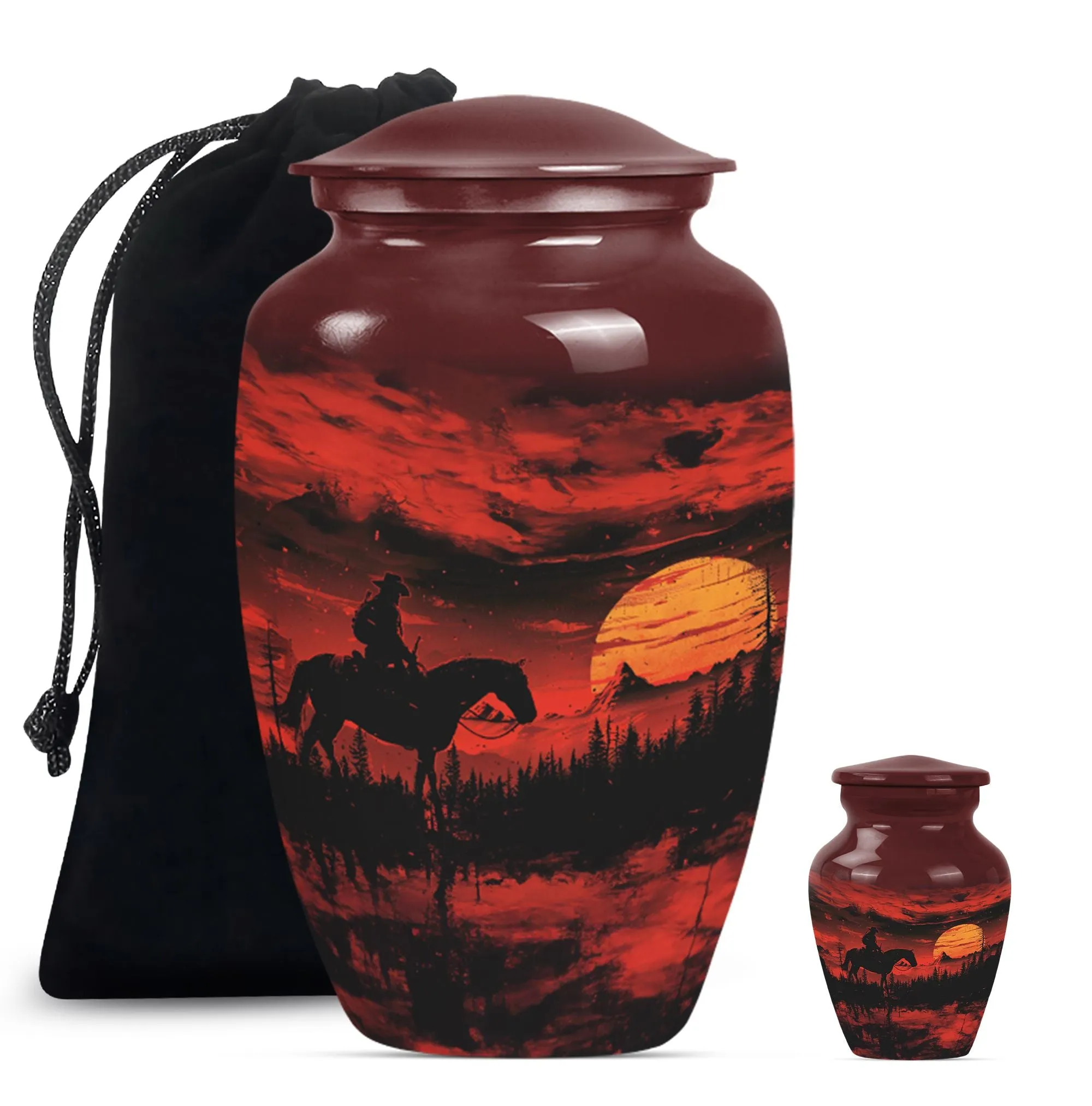 Cowboy Urn for Cremation Remembrances
