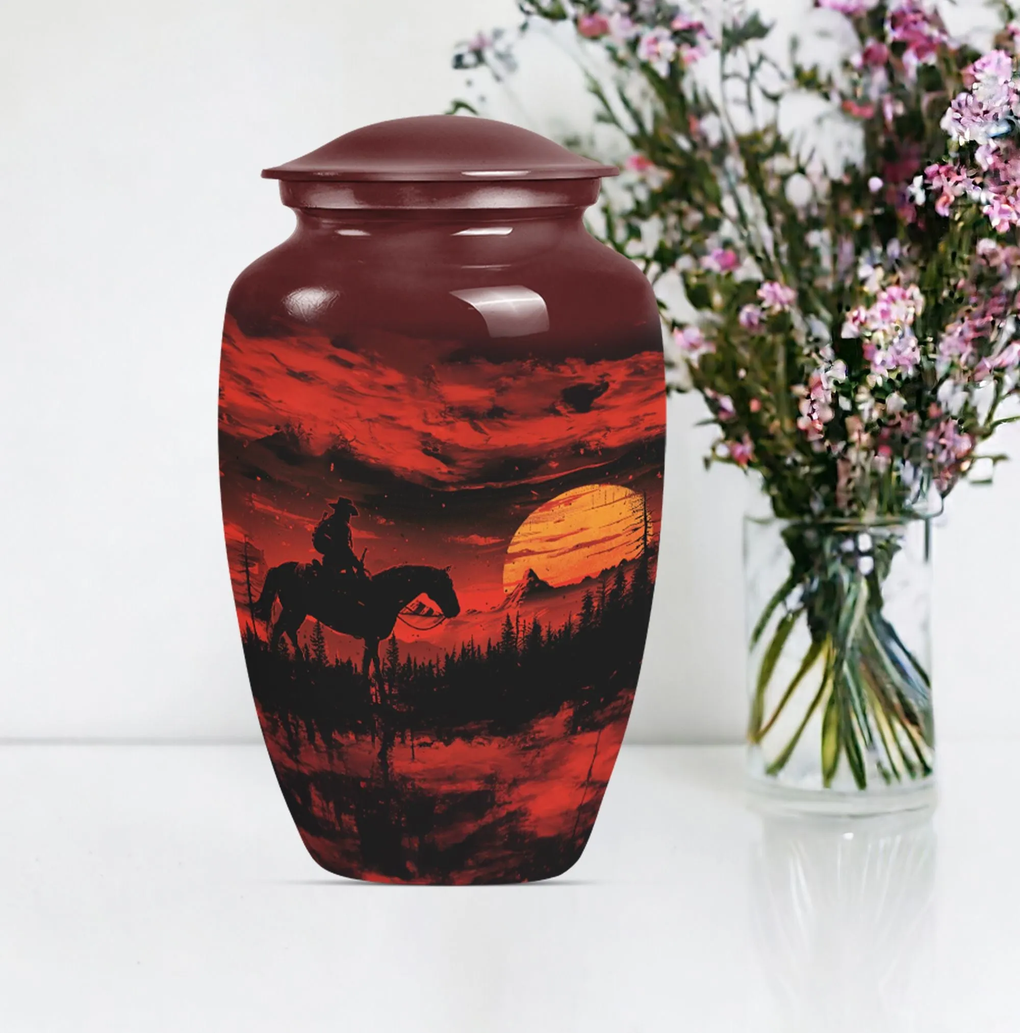 Cowboy Urn for Cremation Remembrances