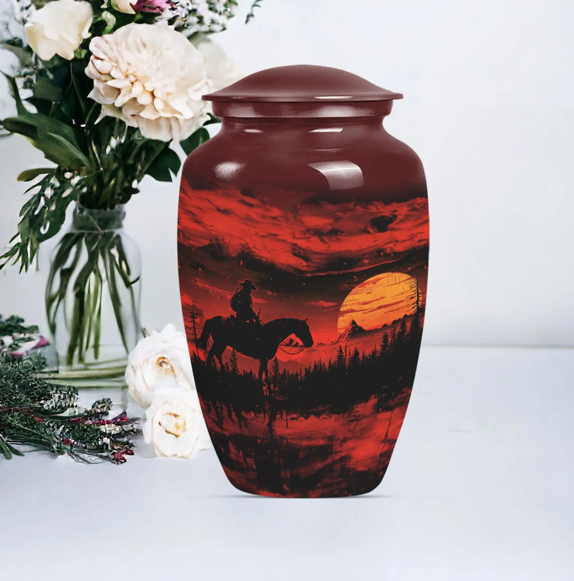 Cowboy Urn for Cremation Remembrances