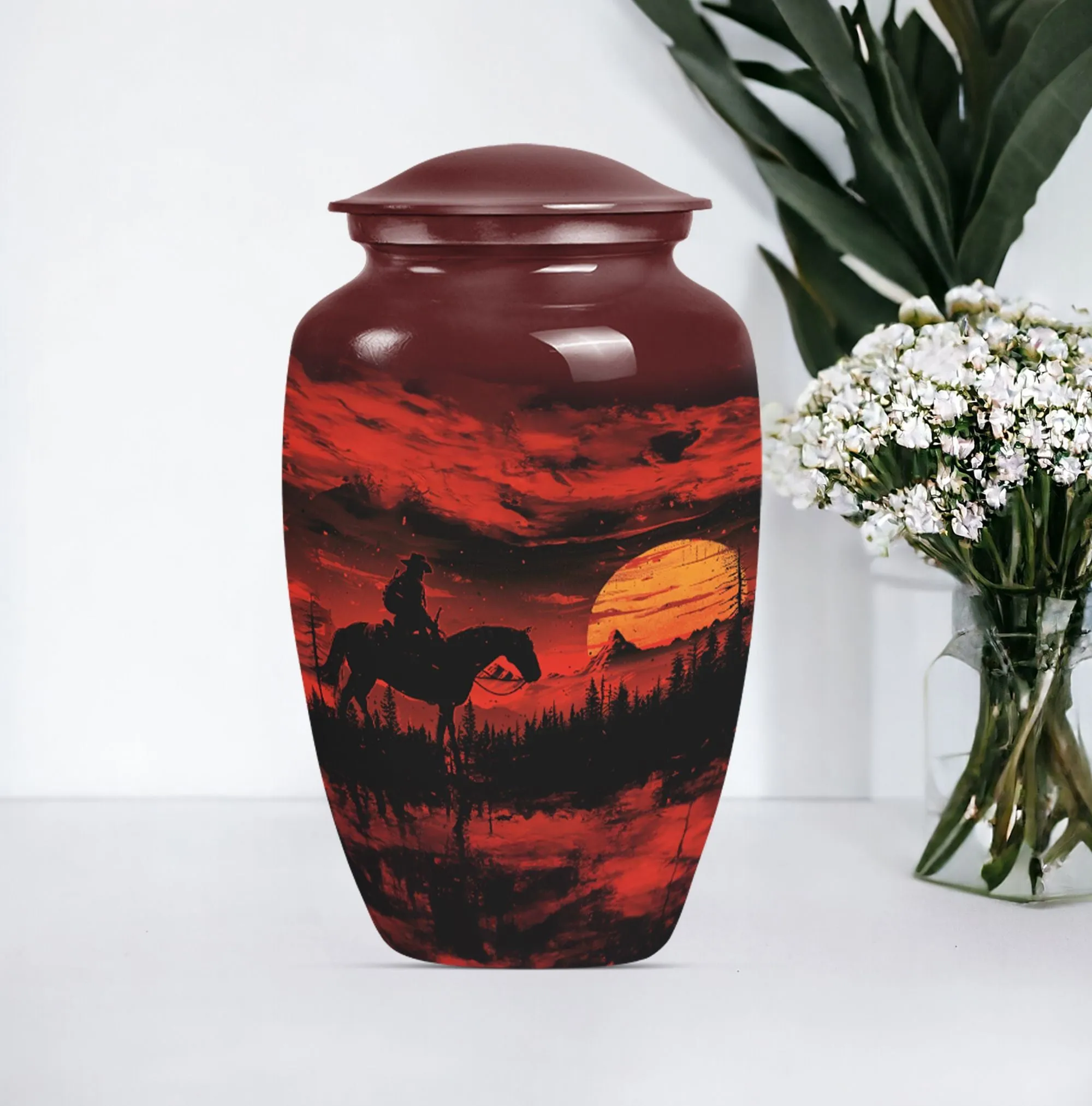 Cowboy Urn for Cremation Remembrances