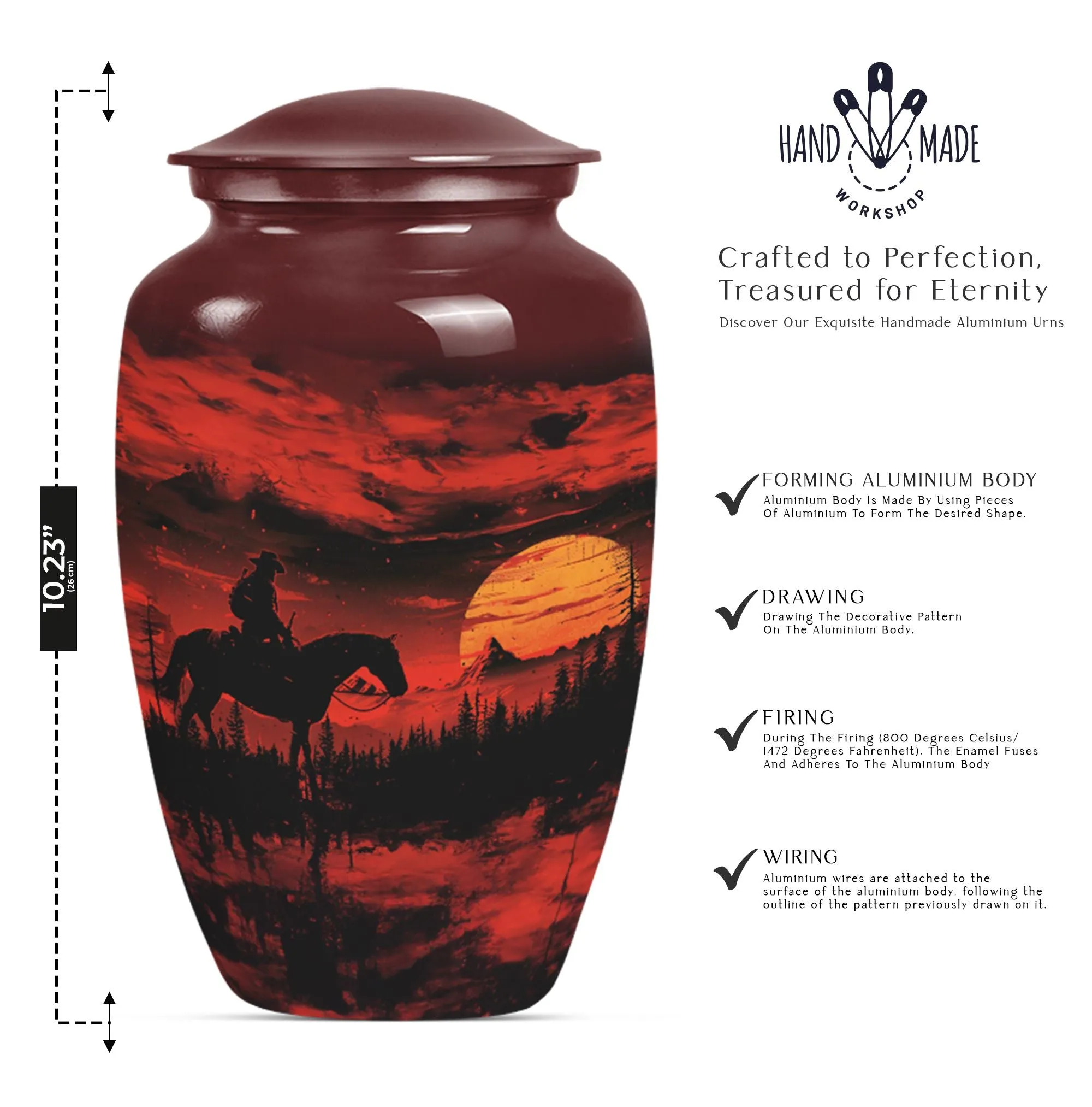 Cowboy Urn for Cremation Remembrances