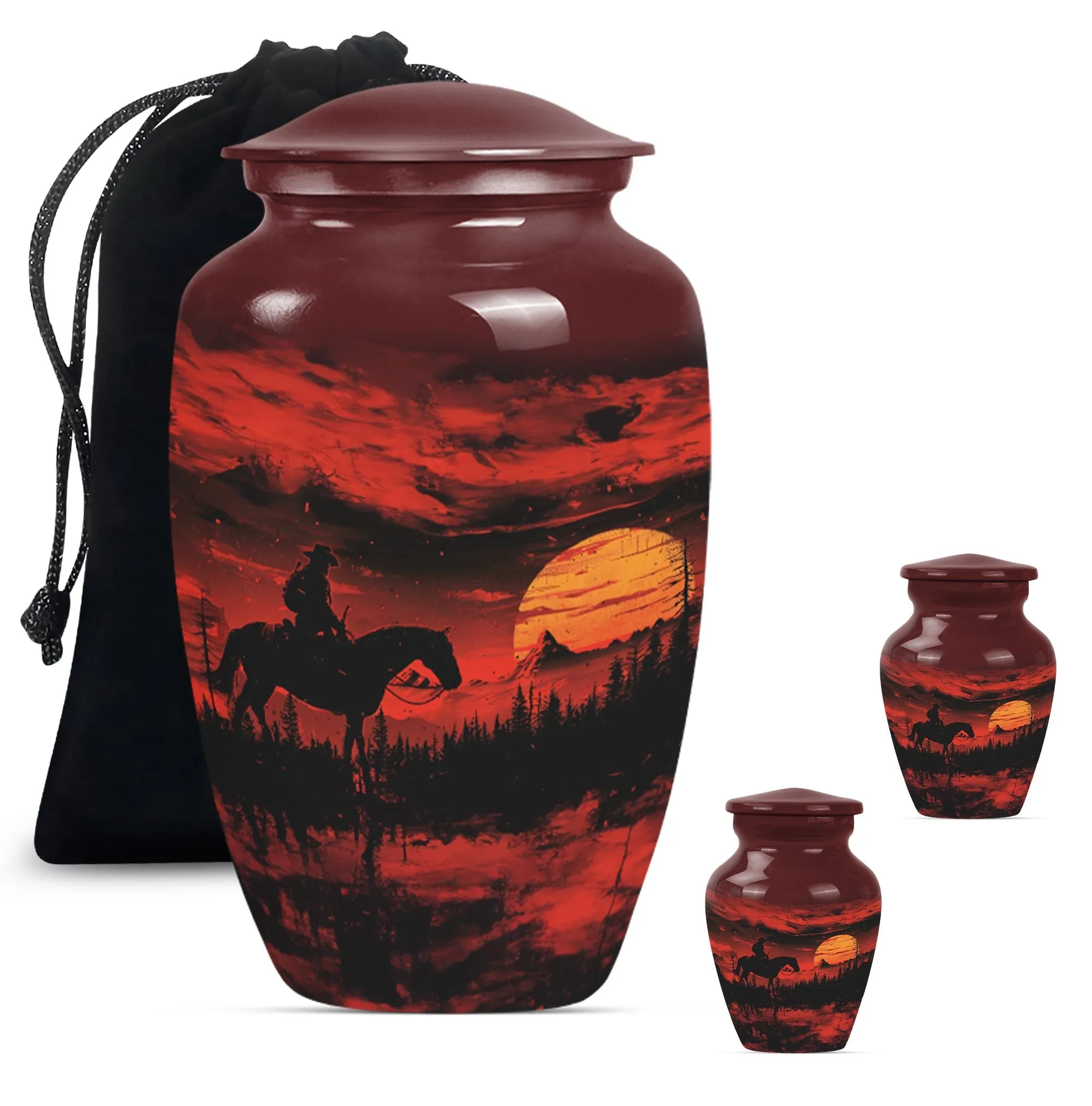 Cowboy Urn for Cremation Remembrances