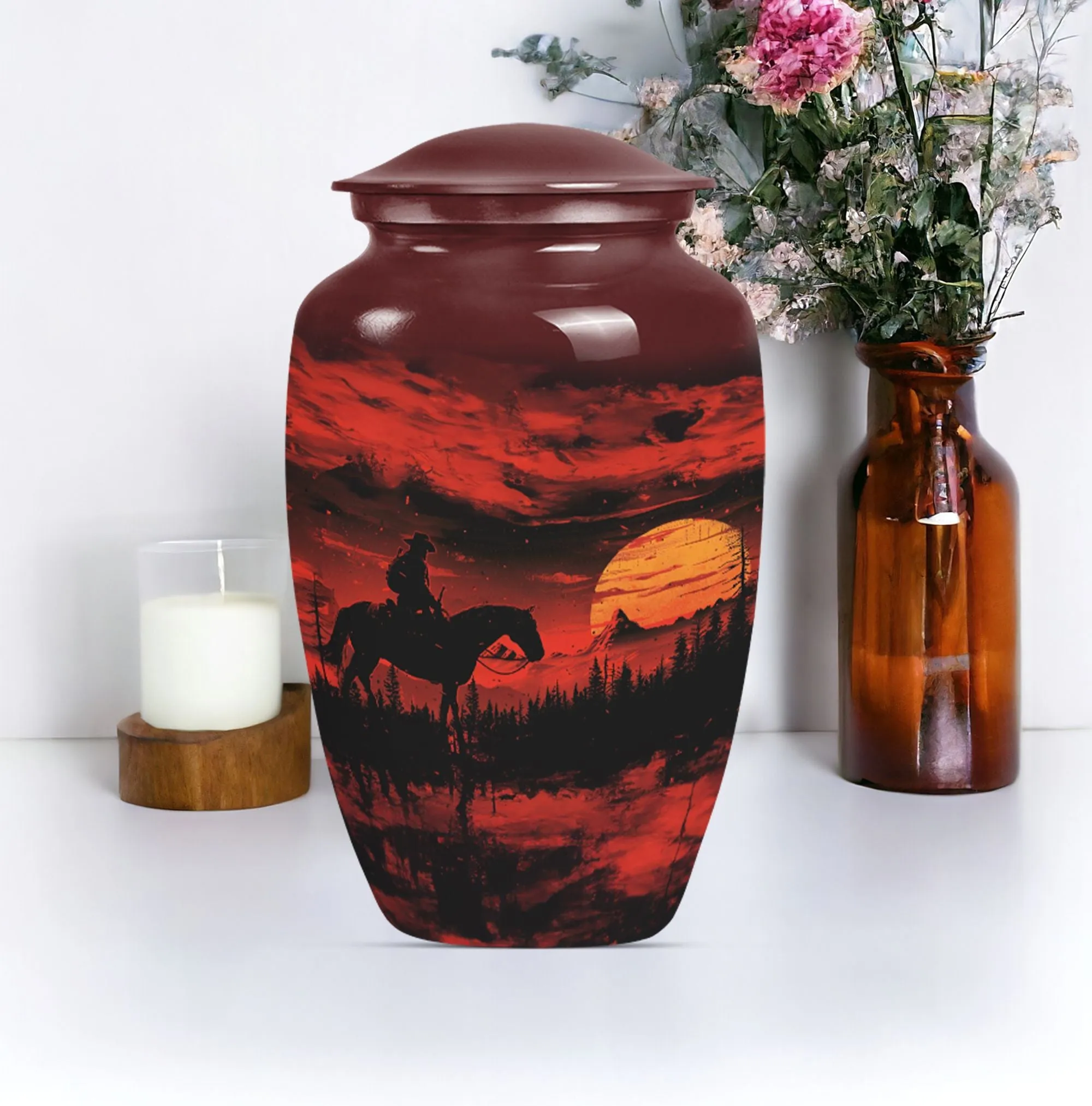 Cowboy Urn for Cremation Remembrances