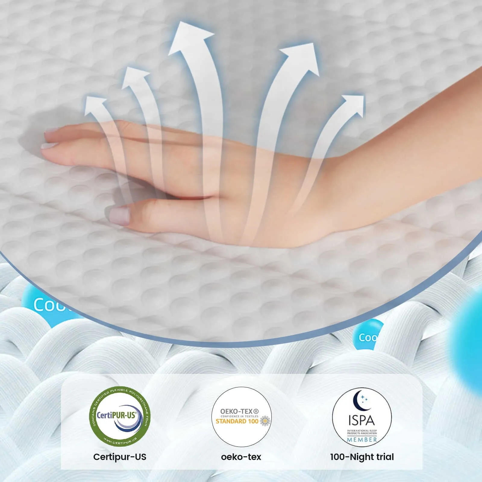 Crayan CYWM02 Queen Mattress, 12" Memory Foam Mattress Innerspring Hybrid Mattress in a Box