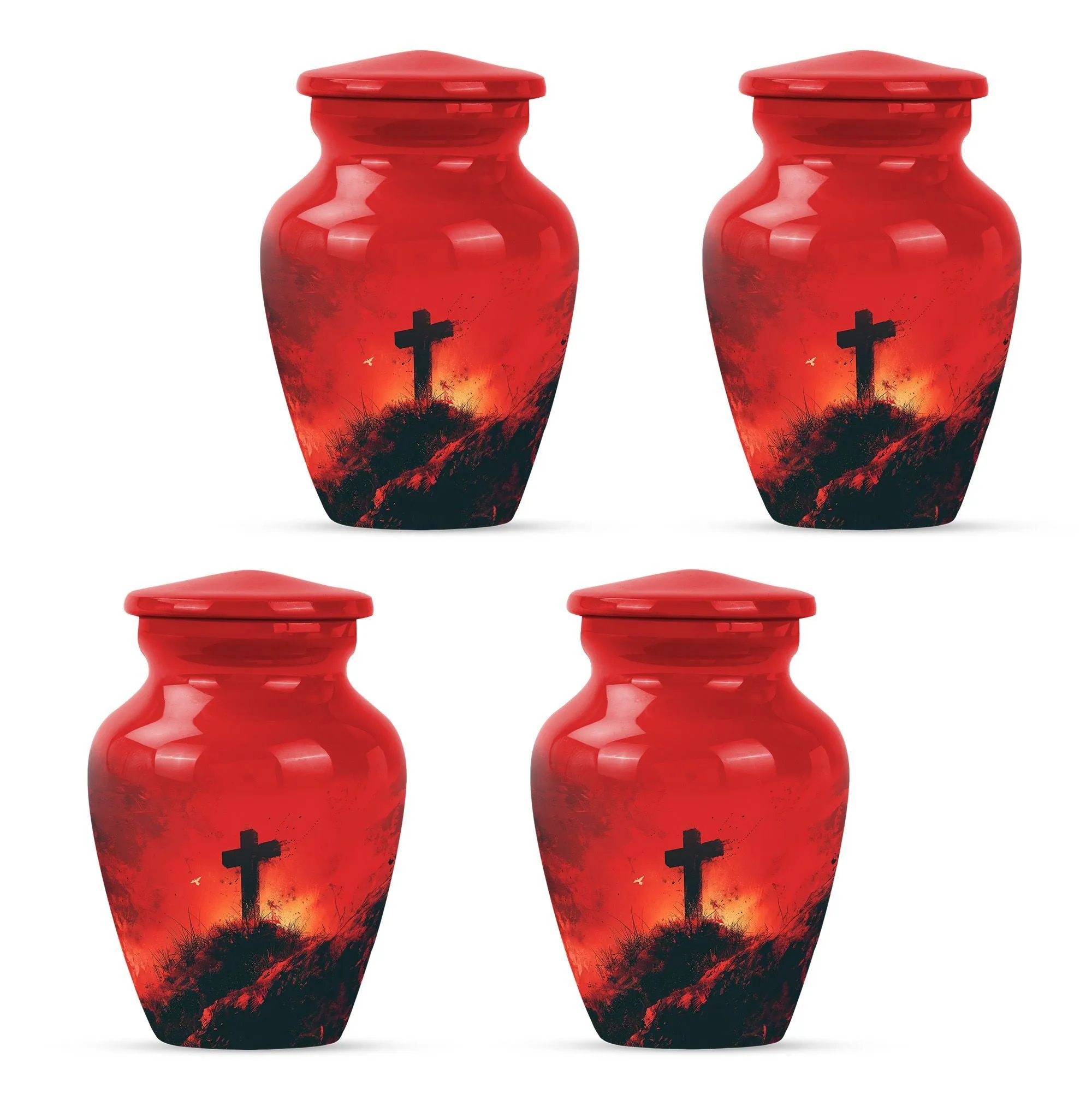 Cross and Burial Custom Cremation Urn For A Special Memorial