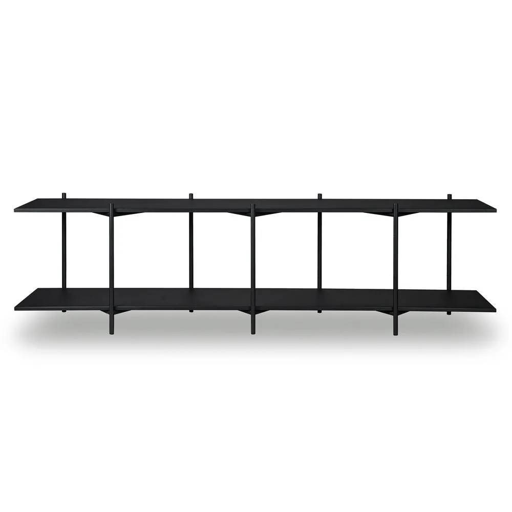 Cross Shelving Unit Low - Black
