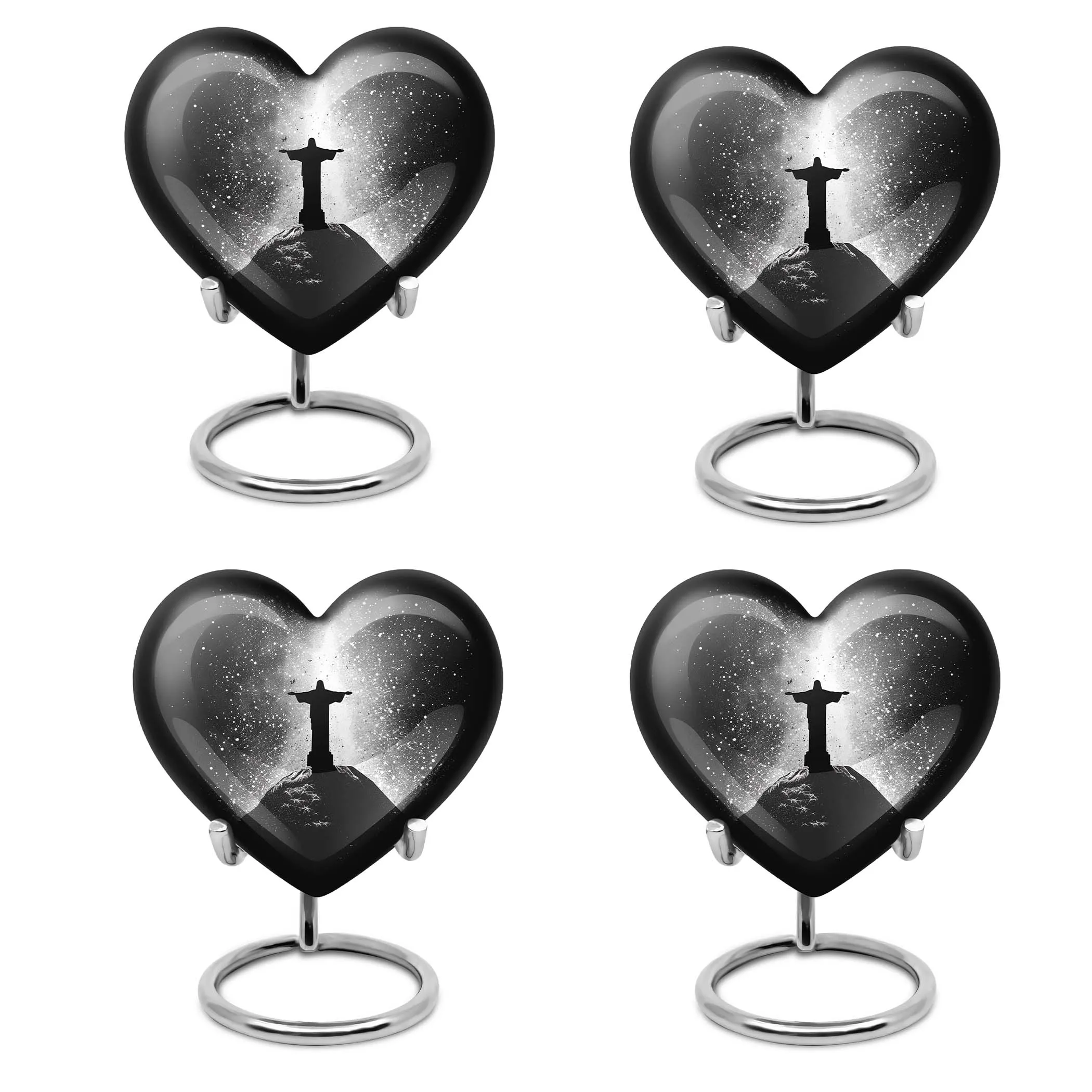 Cross Urn Cremation for Male Ashes - Memorial Heart Urn