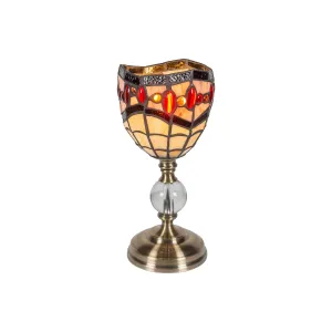 Dale Tiffany 12.5" Fall River Tiffany Desk Lamp - BEIGE ONE SIZE