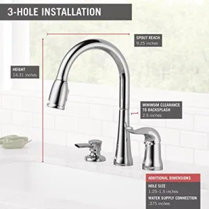 Delta 16970-SD-DST Kate Single-Handle Pull-Down Sprayer Kitchen Faucet - Chrome