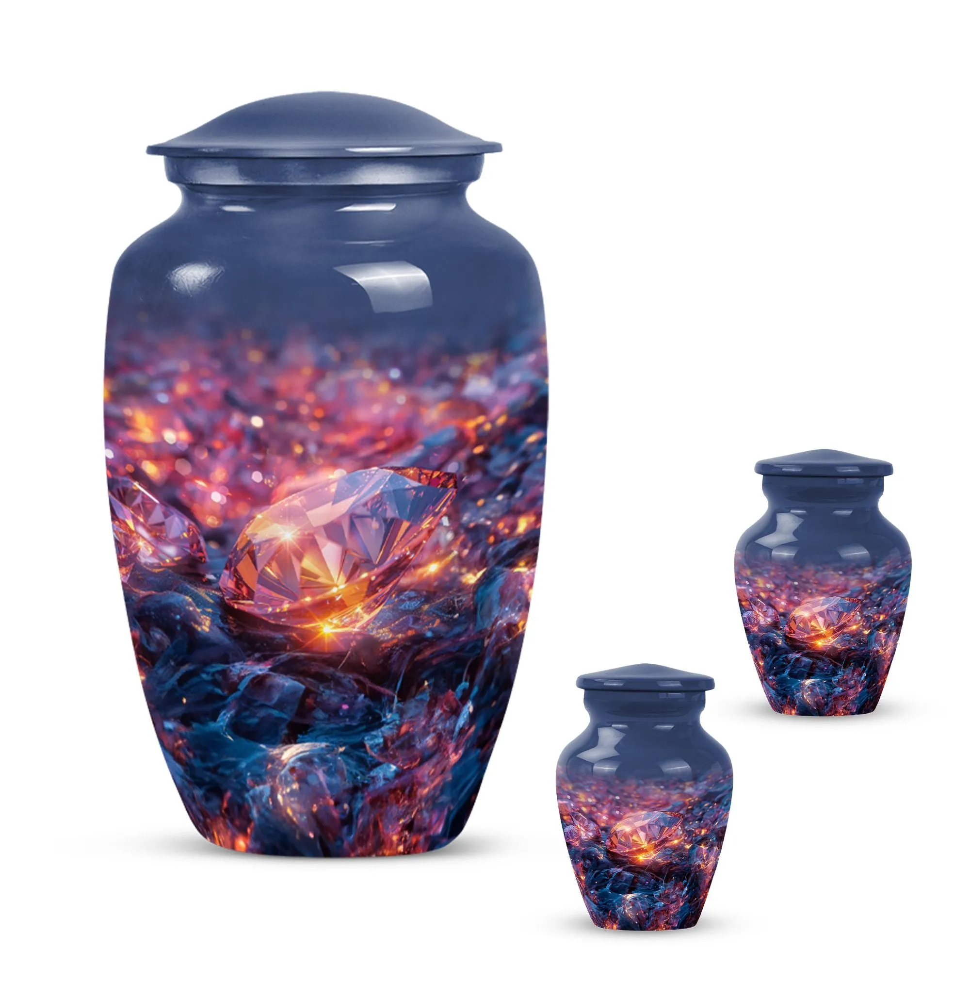 Diamond Custom Urn for Human Ashes Cherished Memorials